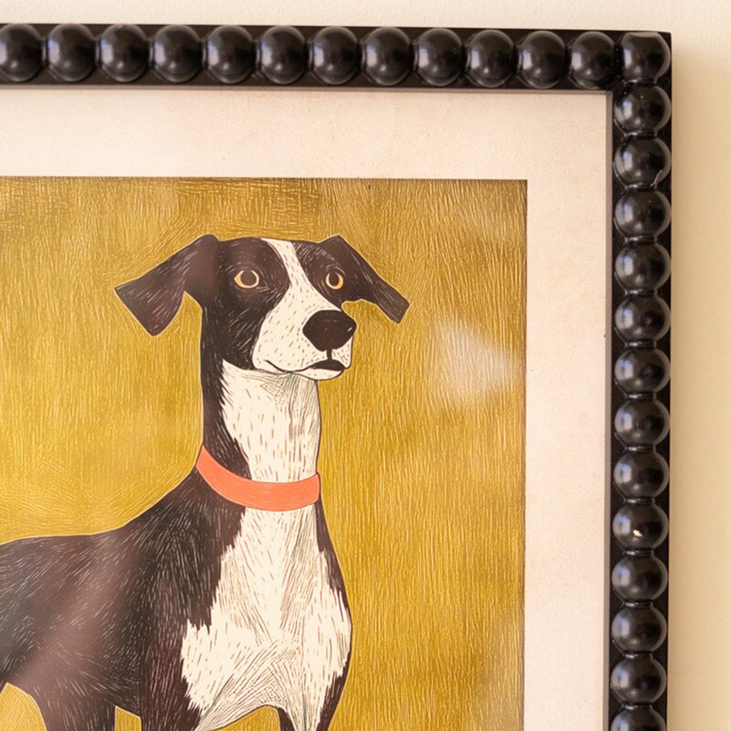 Hound Dog Framed Artwork Set of 4