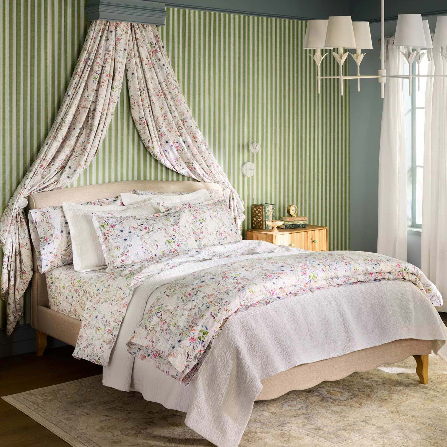 Peacock Alley Chloe Floral Percale Sheet Set