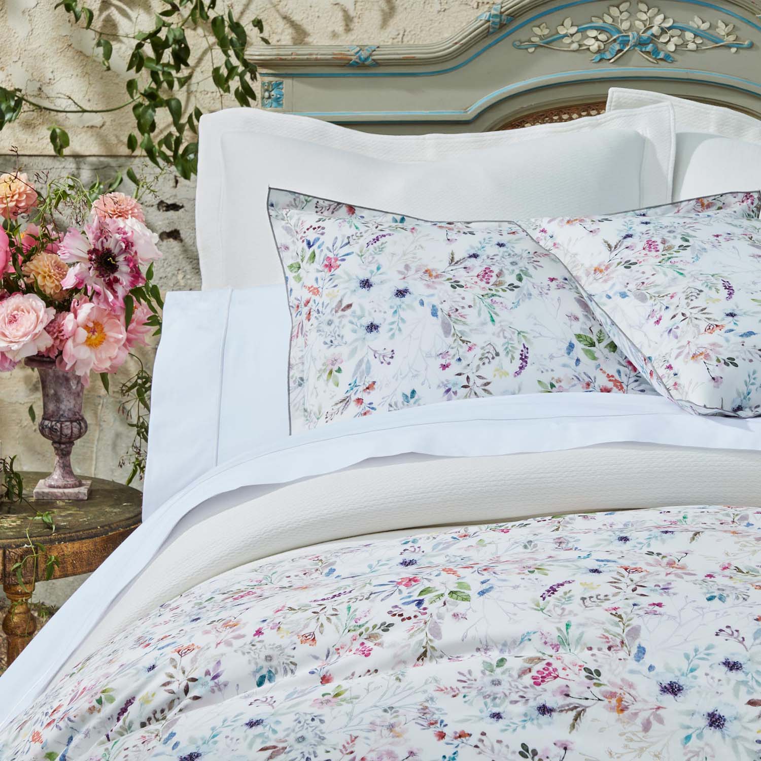 Peacock Alley Chloe Floral Percale Duvet Set