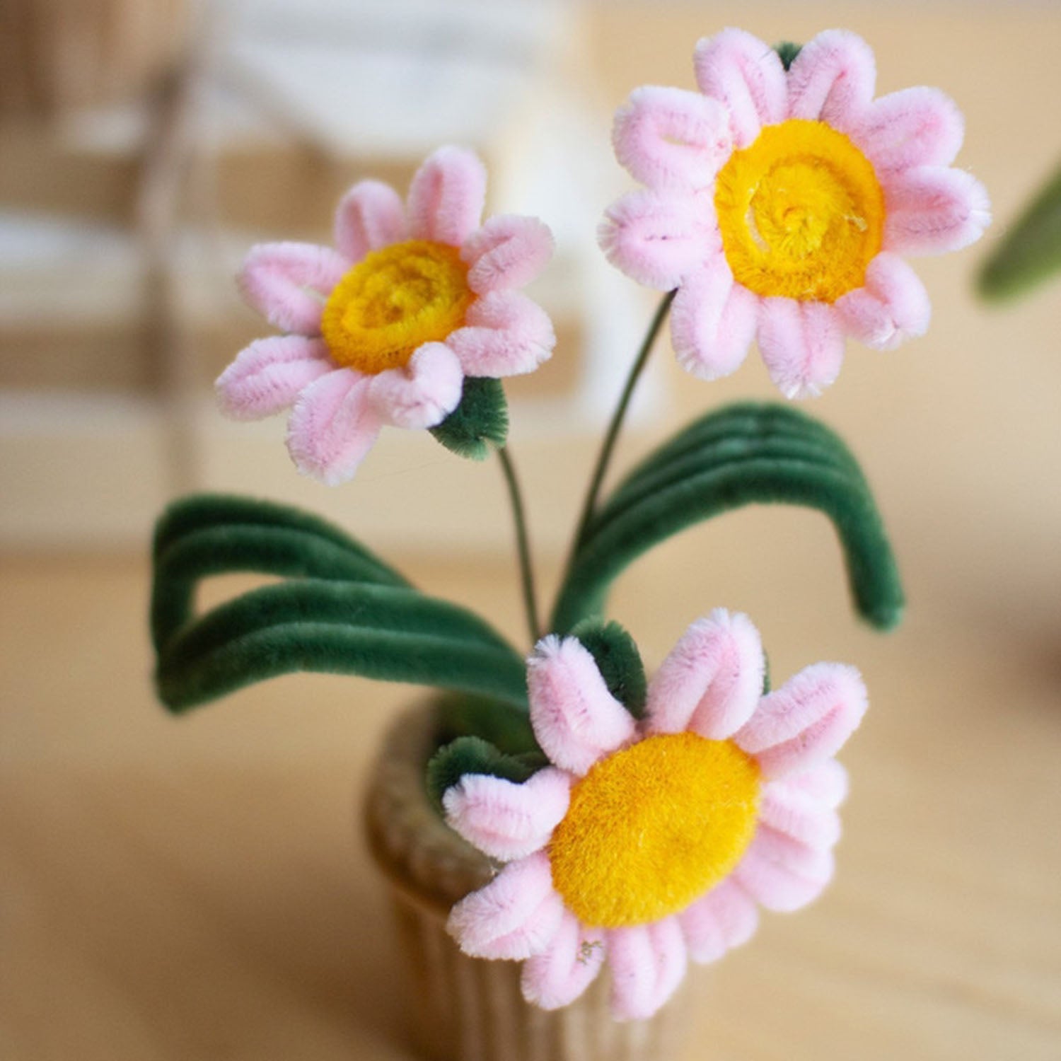 Pipe Cleaner Potted Flowers Set of 4