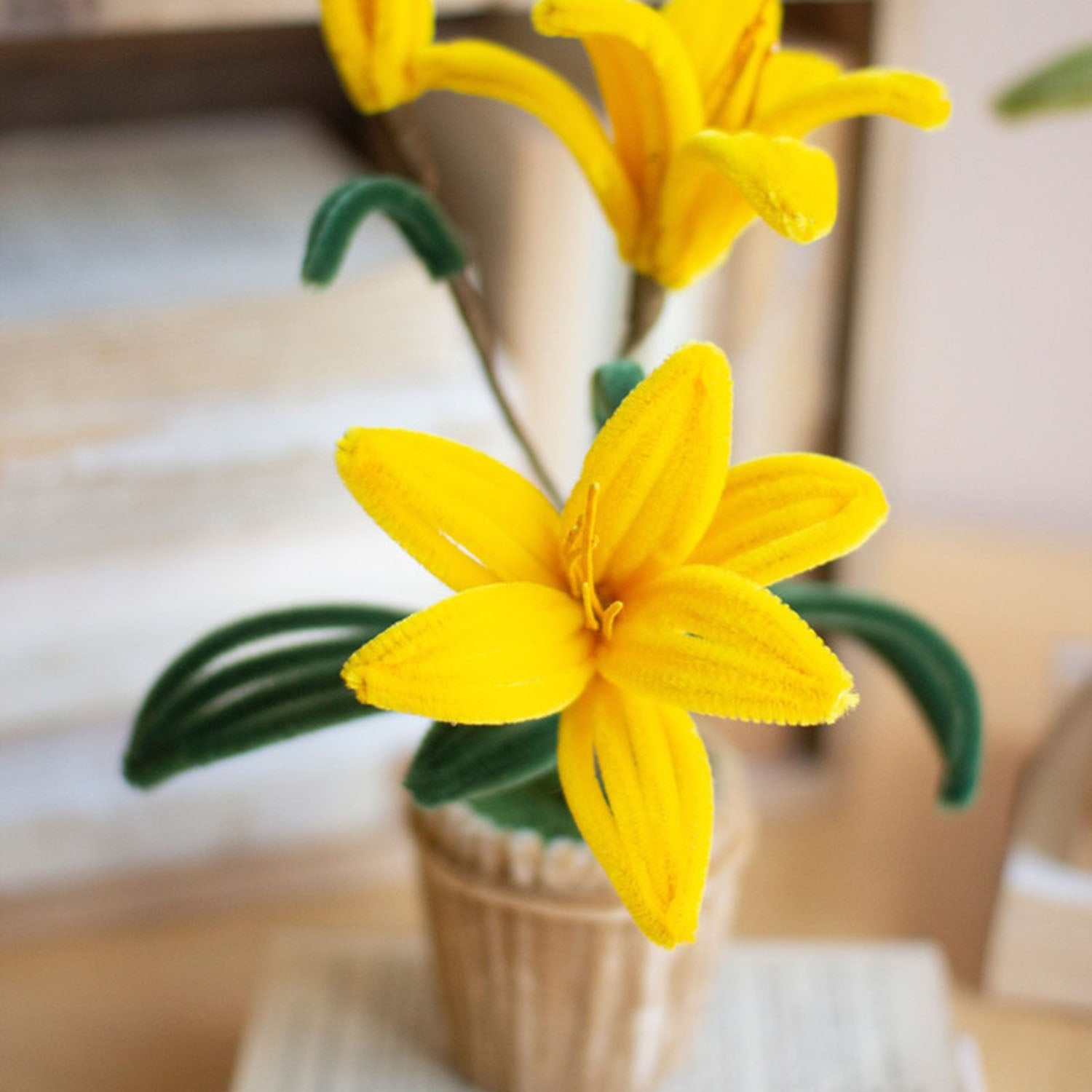 Pipe Cleaner Potted Flowers Set of 4