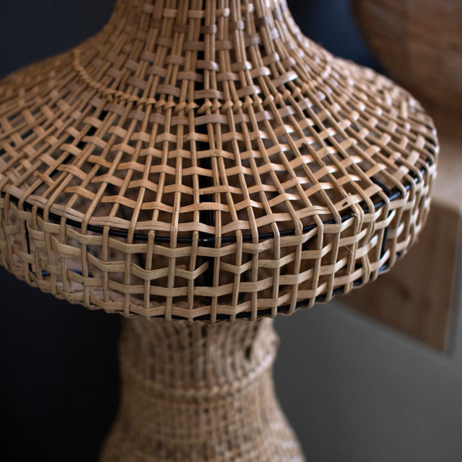 Rattan Tall Floor Lamp