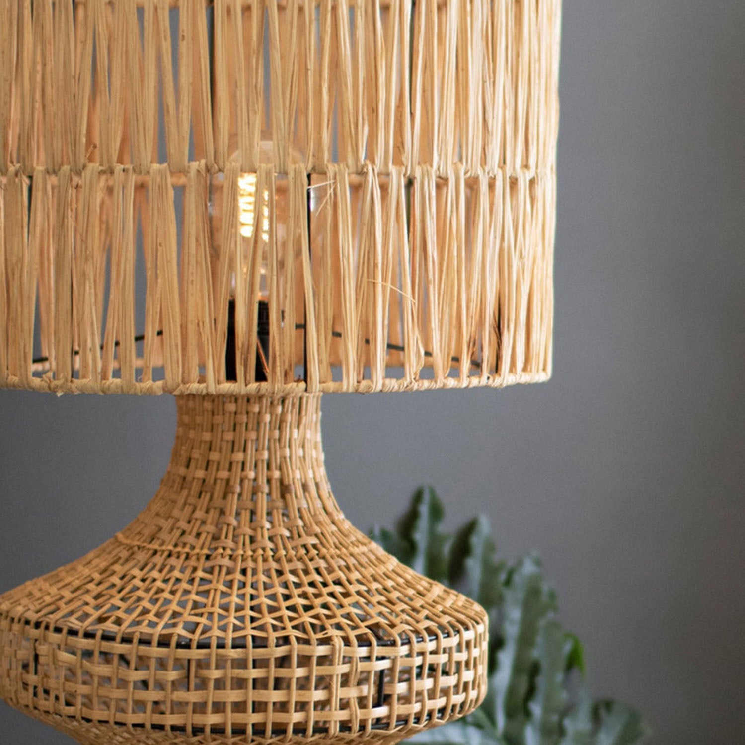 Rattan Tall Floor Lamp
