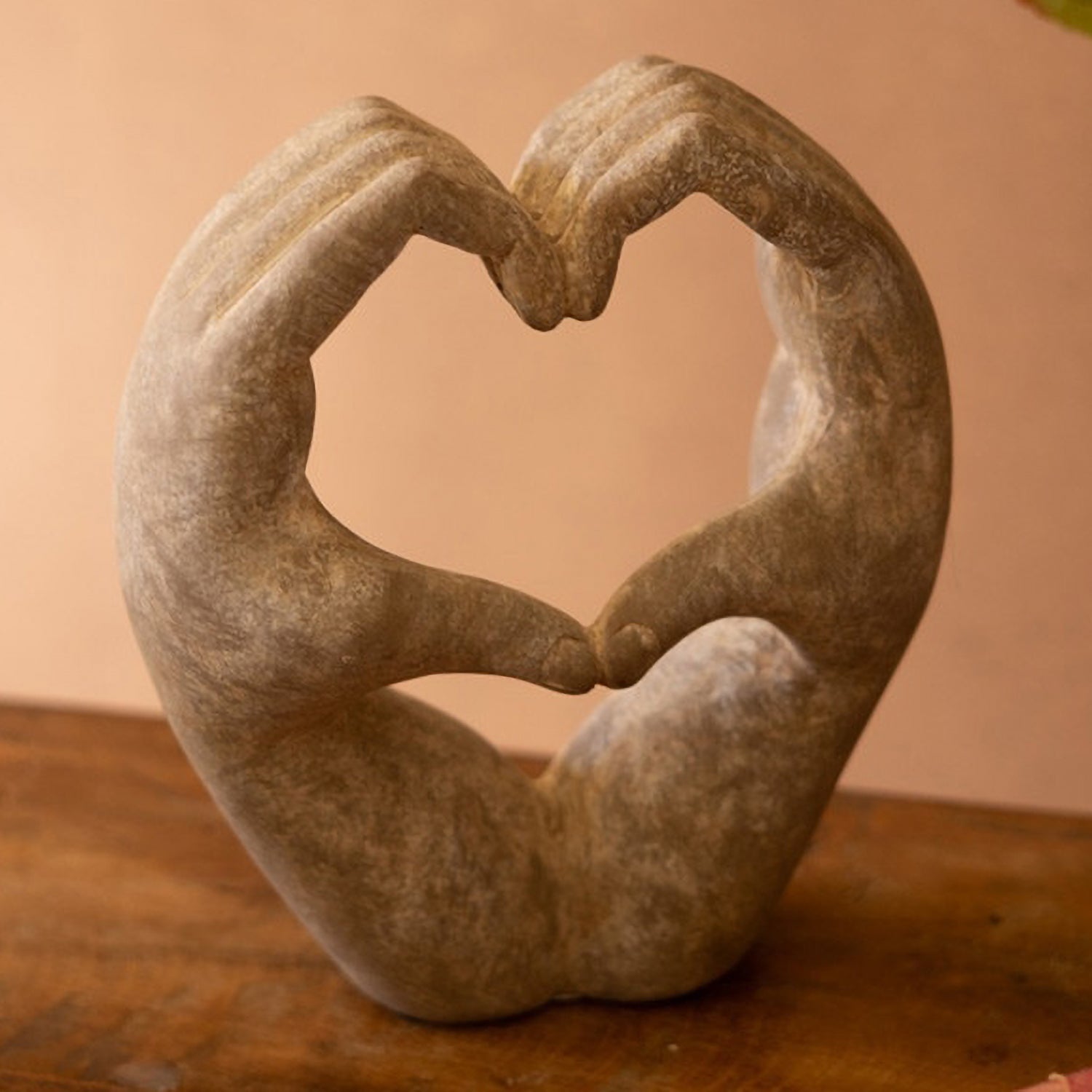 Heart Hands Sculpture