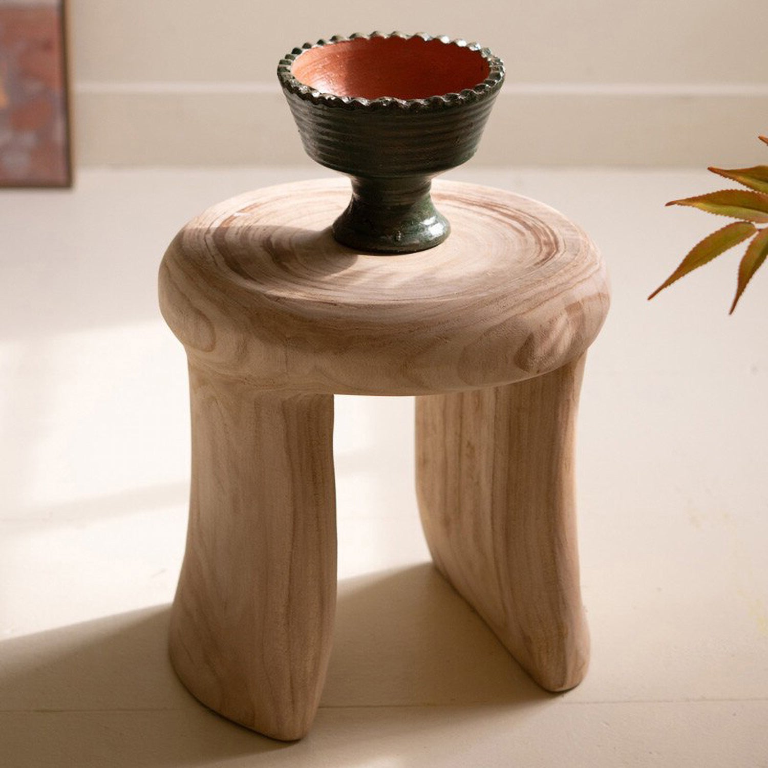 Carved Wood Stool