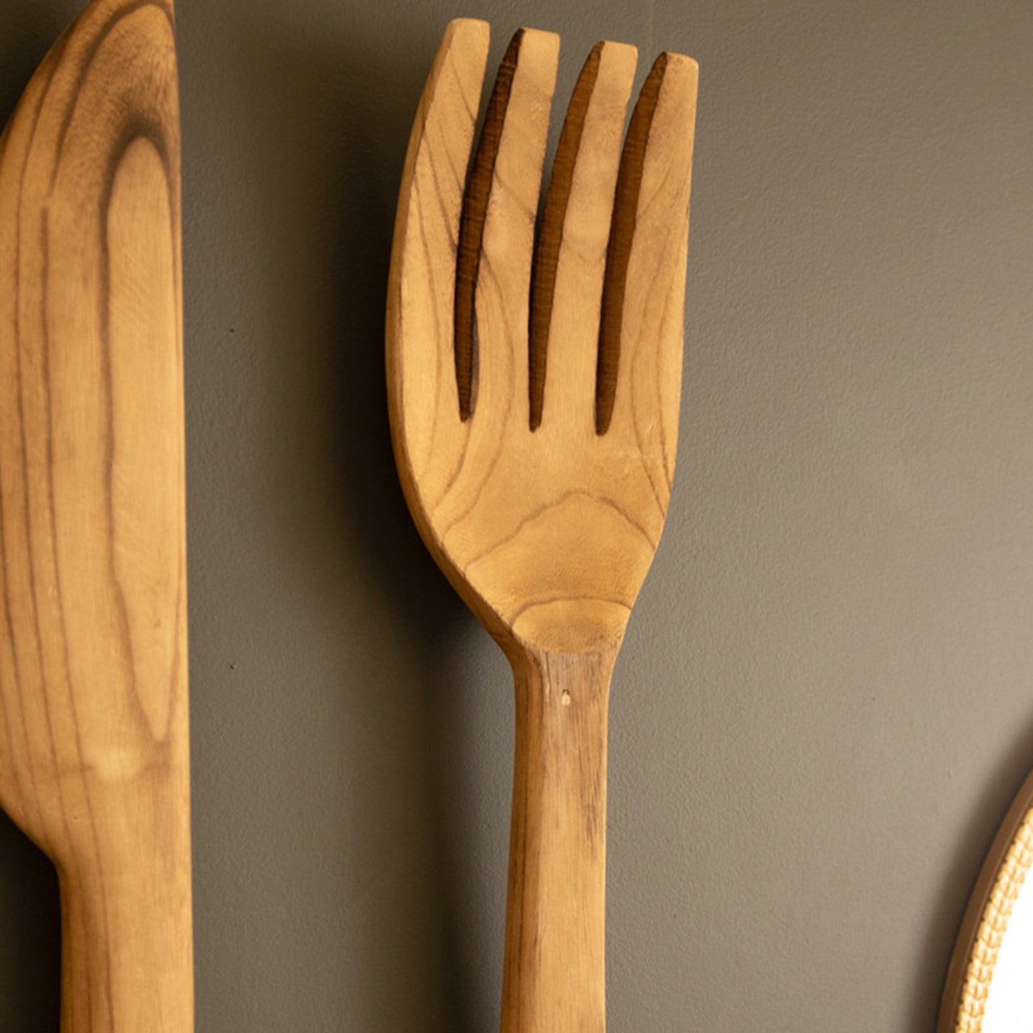 Carved Wood Utensil Set of 3