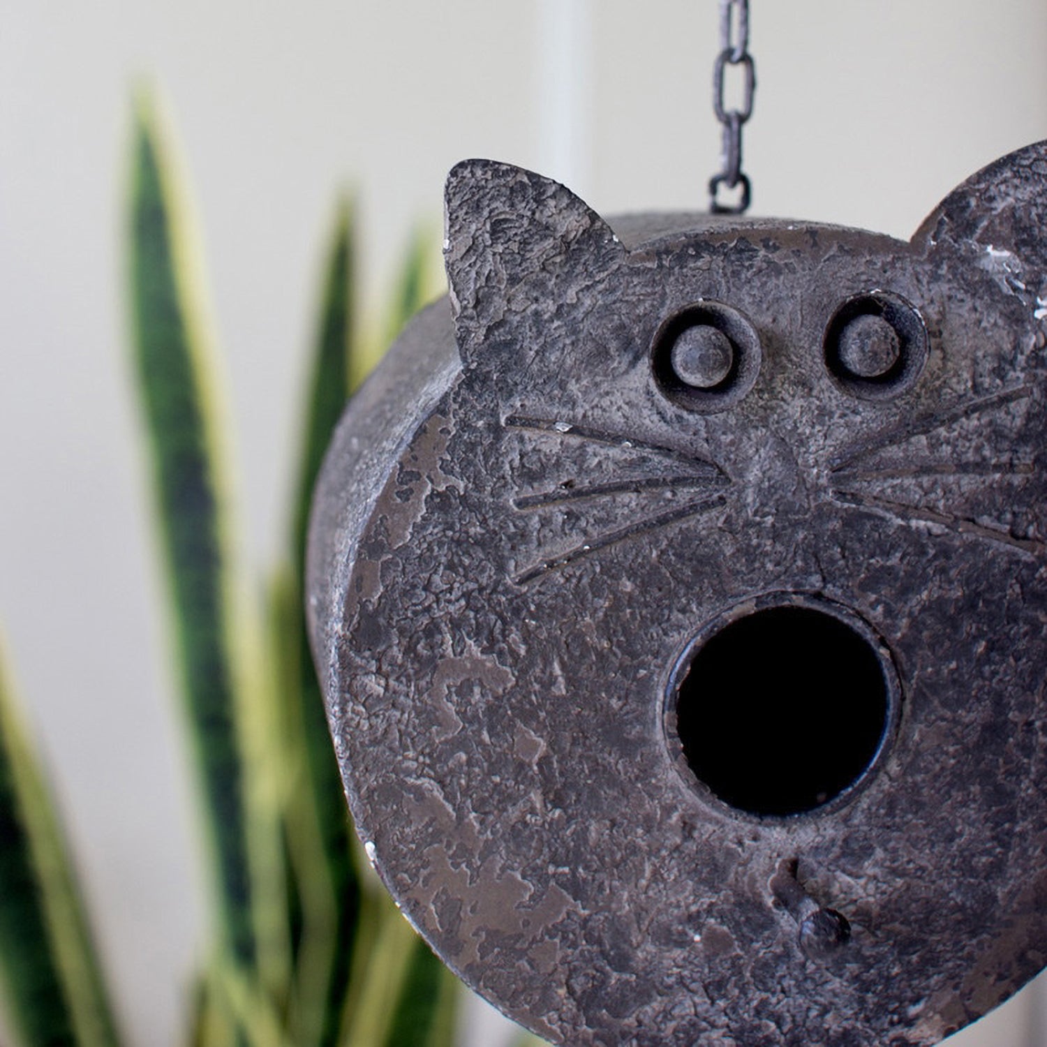 Hanging Cat Face Birdhouse