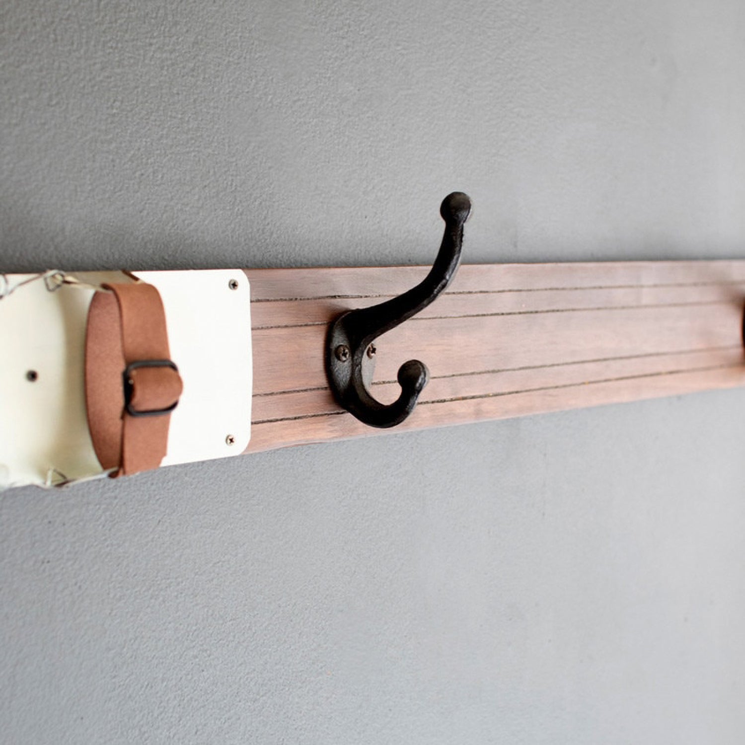 Wooden Ski Wall Coat Rack