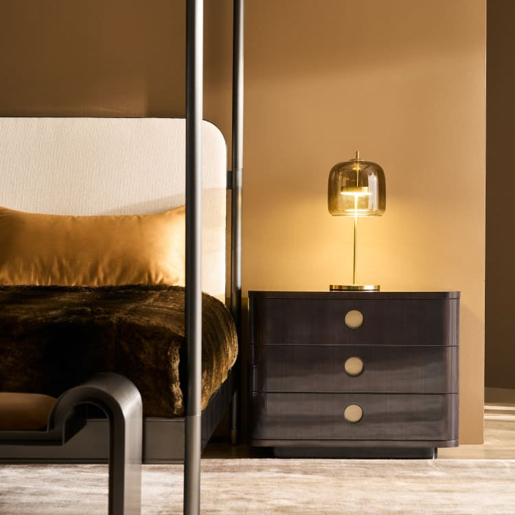 Caracole Campaign King Bed With Canopy