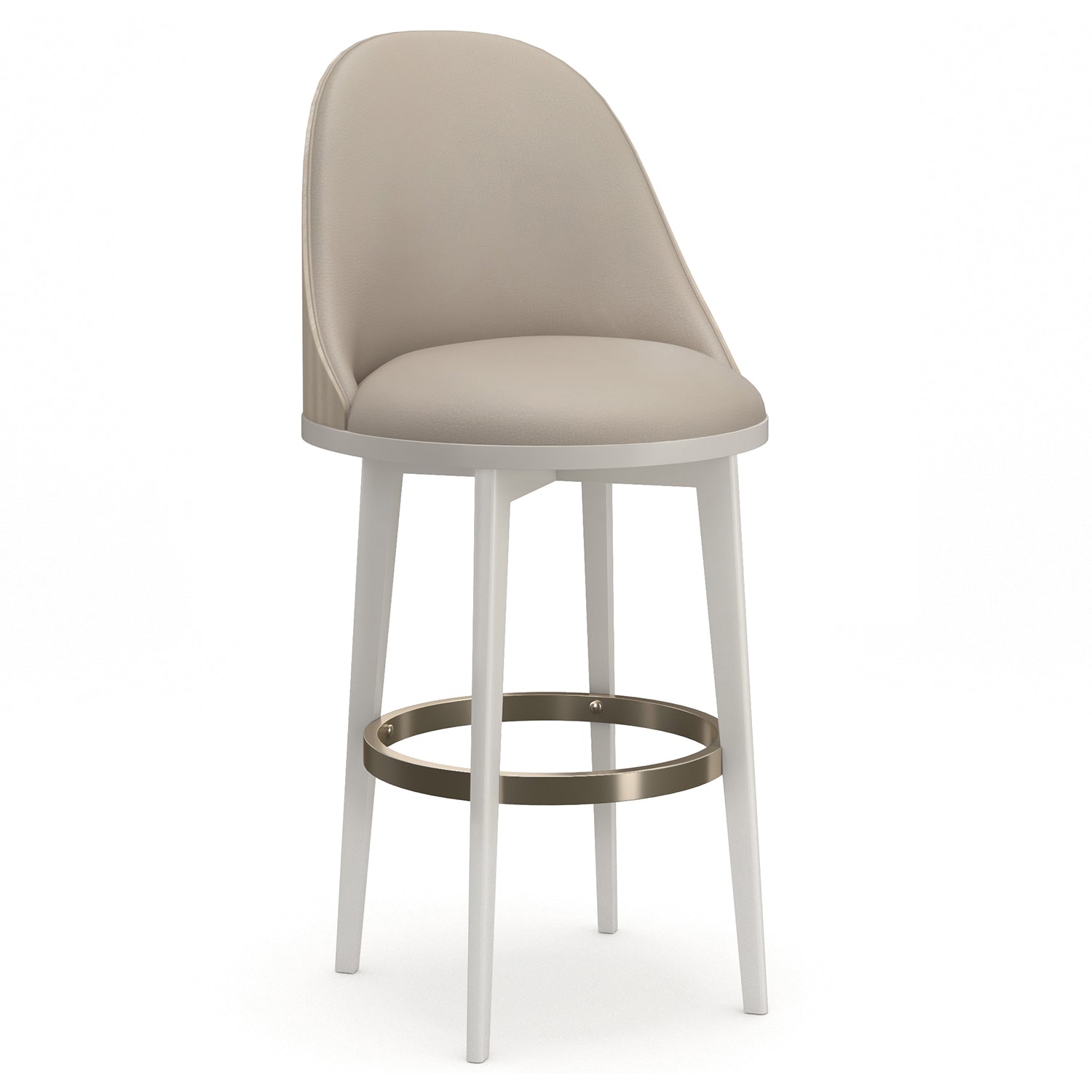 Caracole Another Round Almond Bar Stool