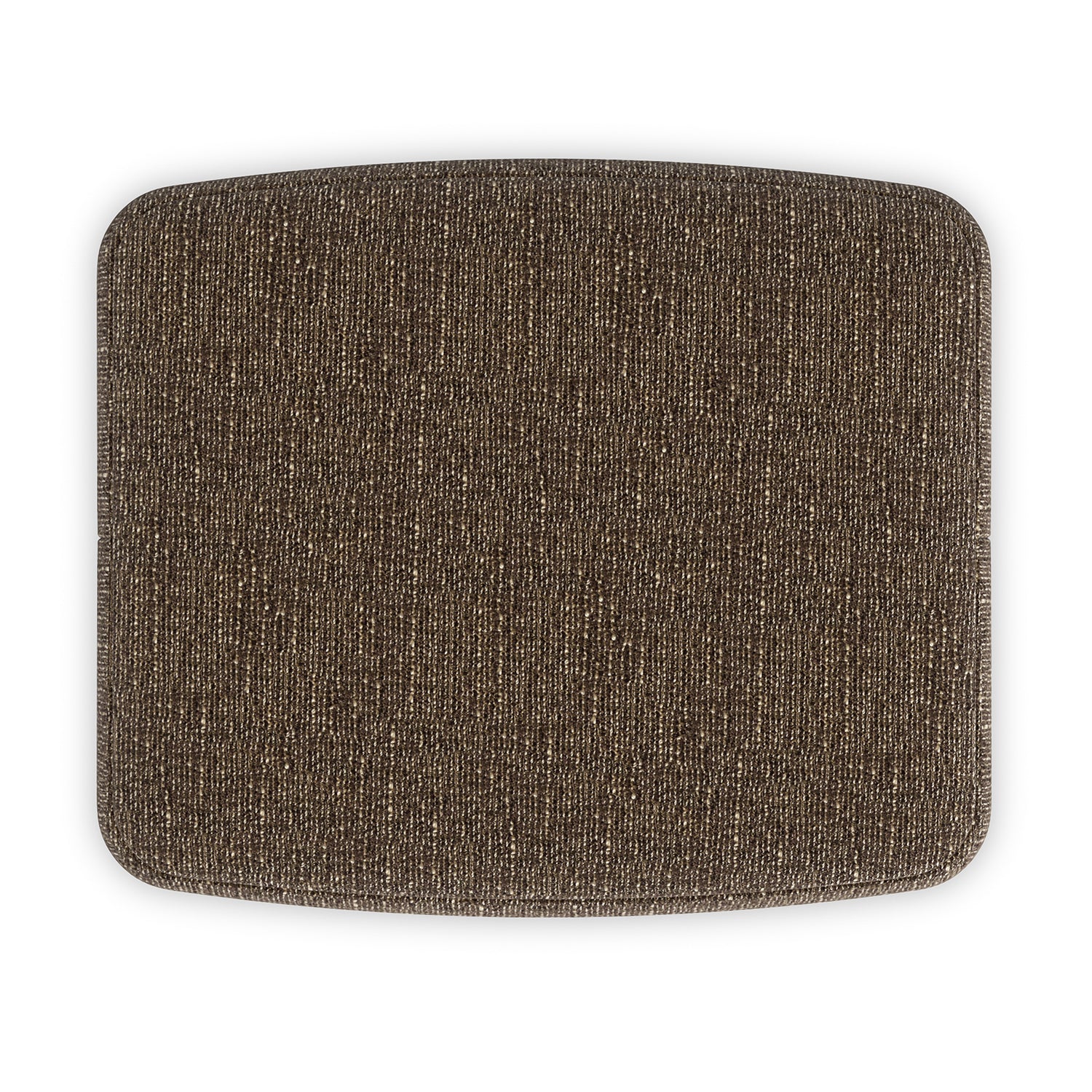 Caracole Petit Four Ottoman in Dark Chocolate, Brushed Gold, close-up detail