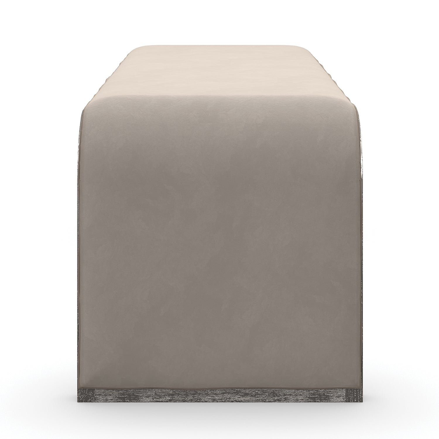 Caracole Traverse Silver Bench in Silver Driftwood, back view