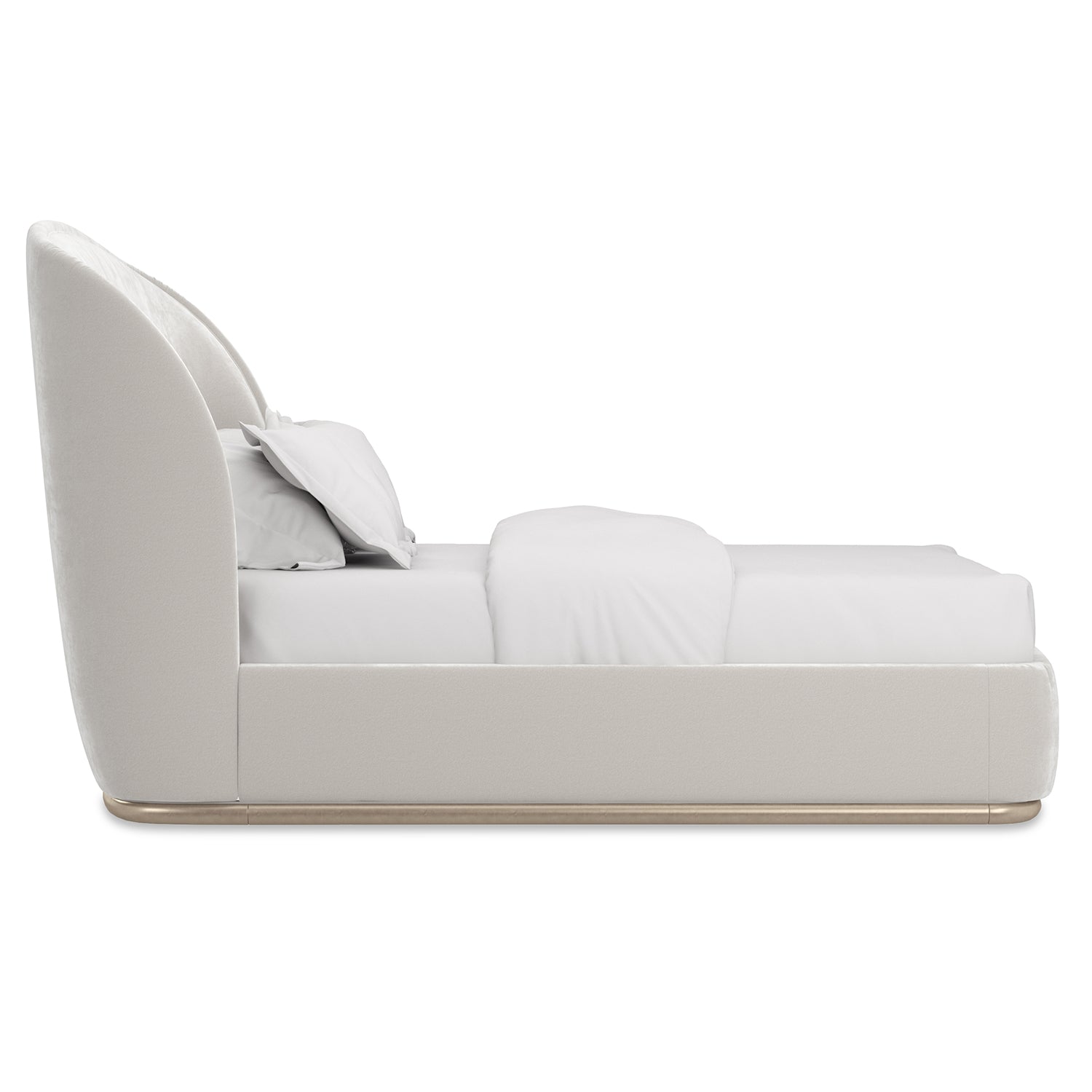 Side view of Opal Bed in Alabaster