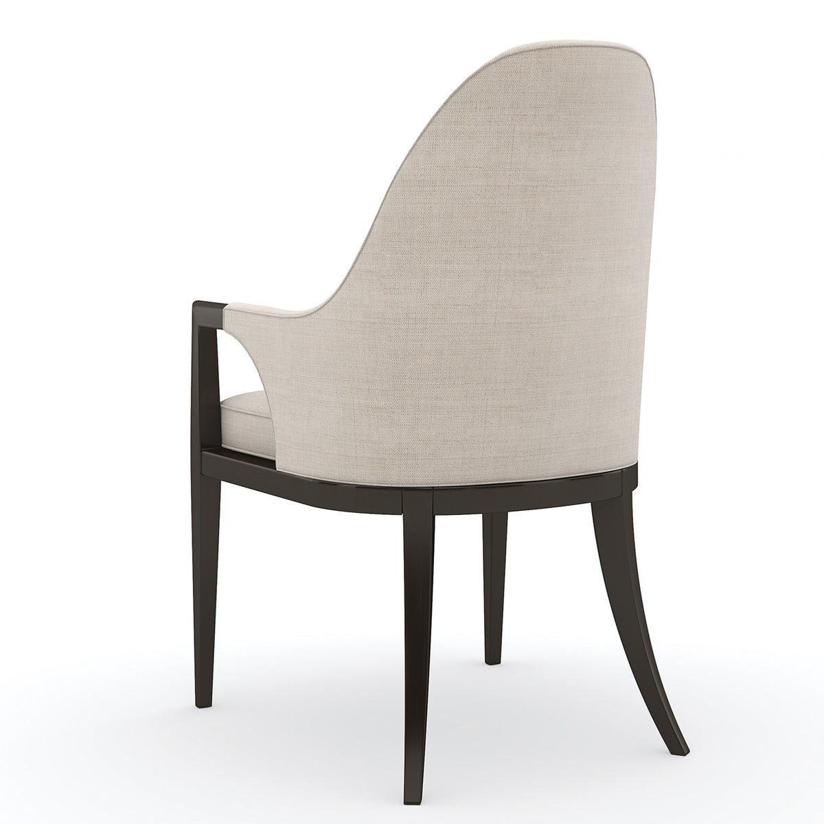 Caracole Natural Choice Arm Chair Set of 2 in Dark Chocolate, styled in a room setting
