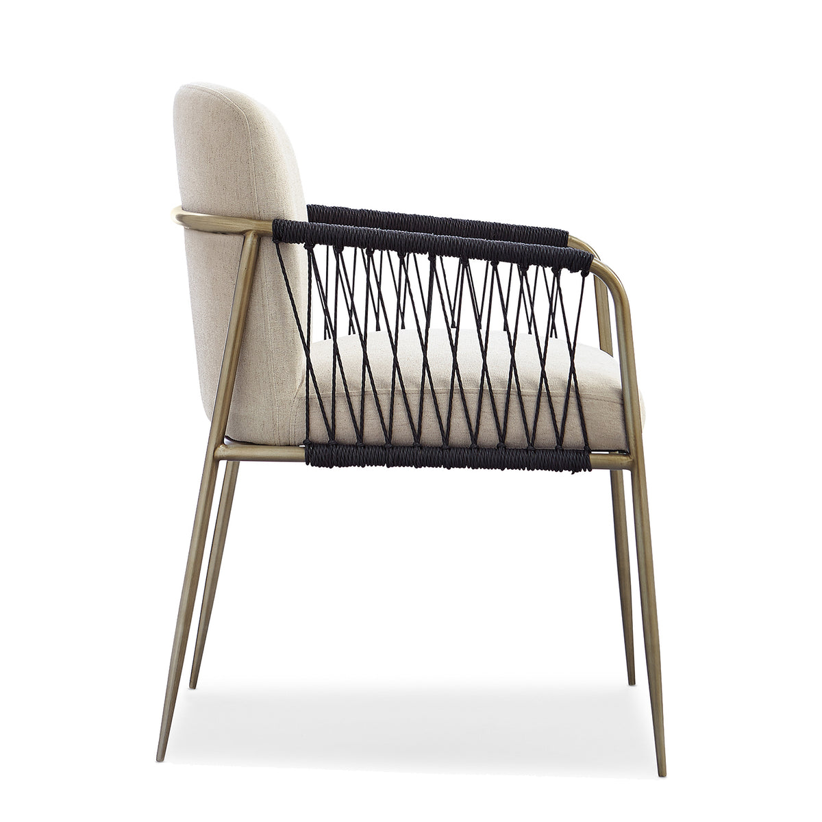 Caracole Remix Woven Dining Chair angled view
