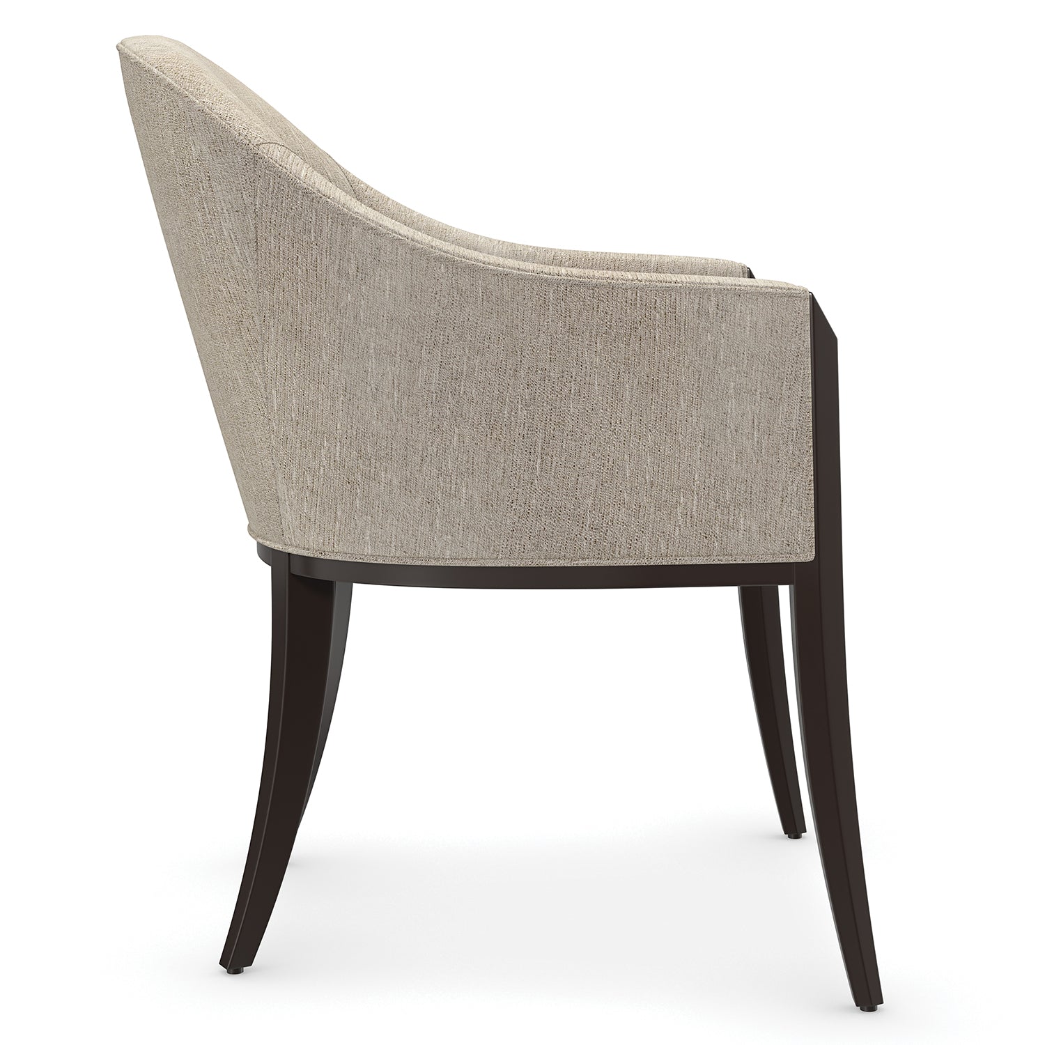 Caracole Next Course Dining Chair in Dark Chocolate — side profile