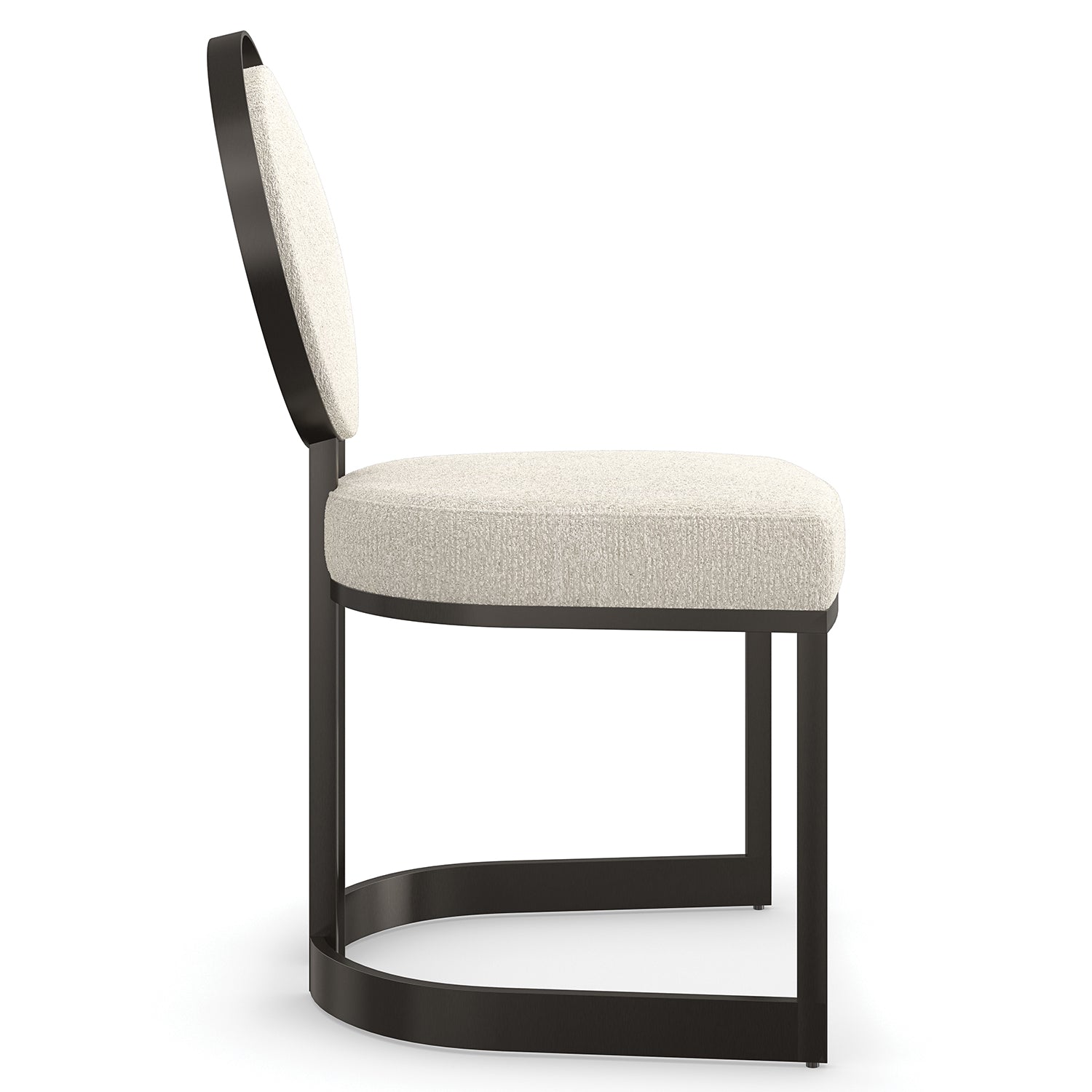 Caracole La Lune Dining Chair Set of 2 in Chocolate Bronze, close-up detail