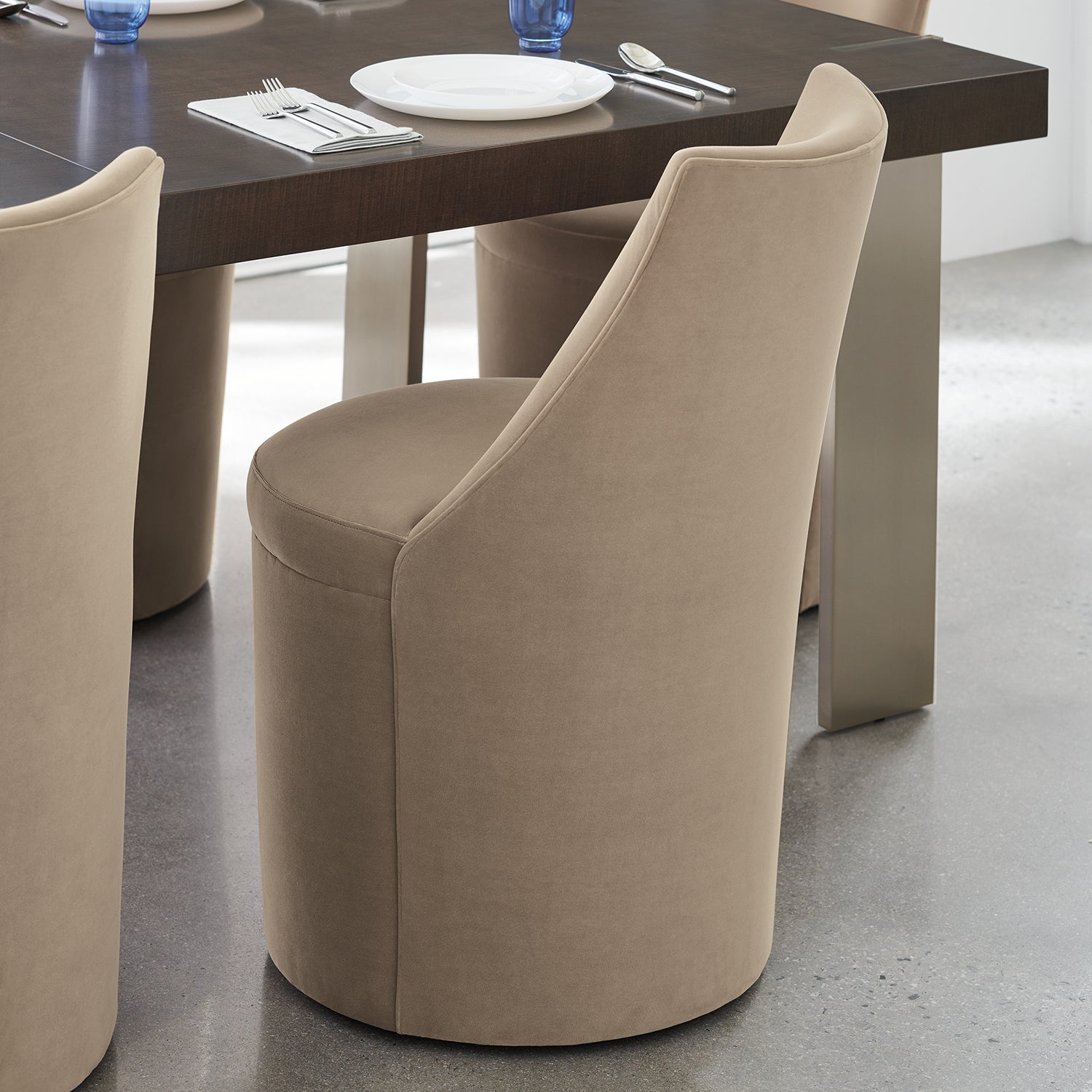 Caracole Barrel Roll Dining Chair Set of 2