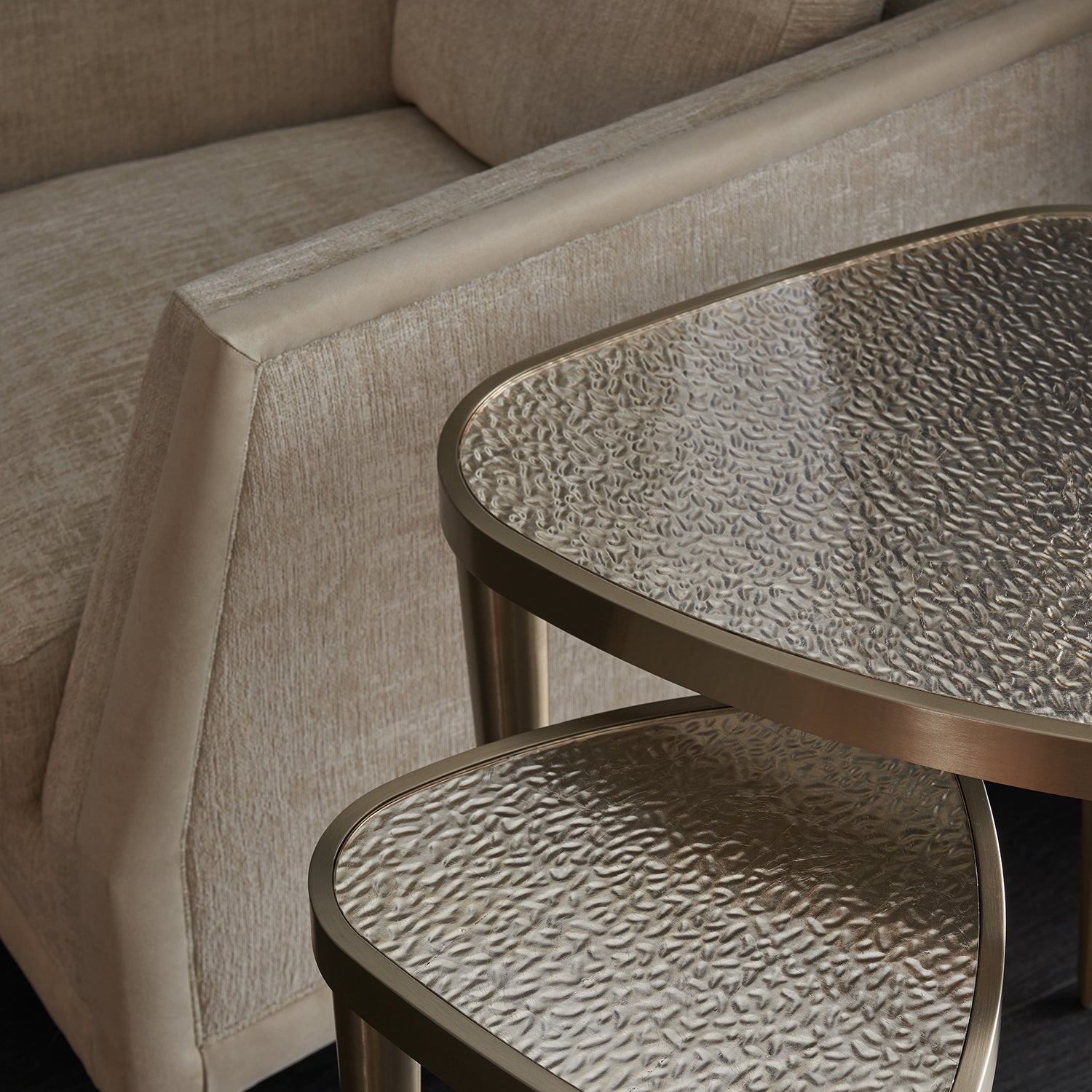Caracole Limitless Beige Chair in Beige, side profile