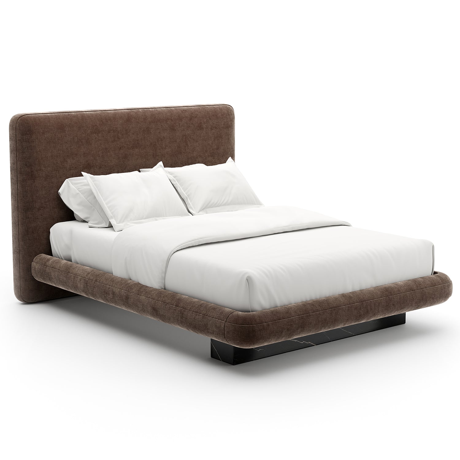 Caracole Overlap Dark Taupe Upholstered Bed