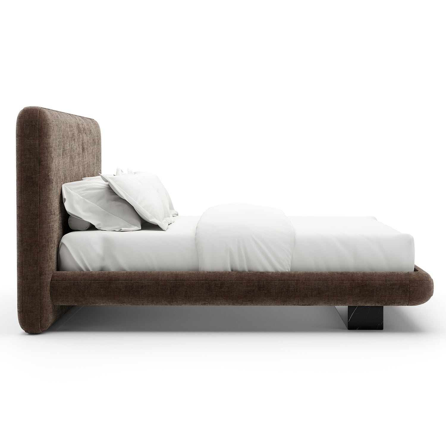 Caracole Overlap Dark Taupe Upholstered Bed