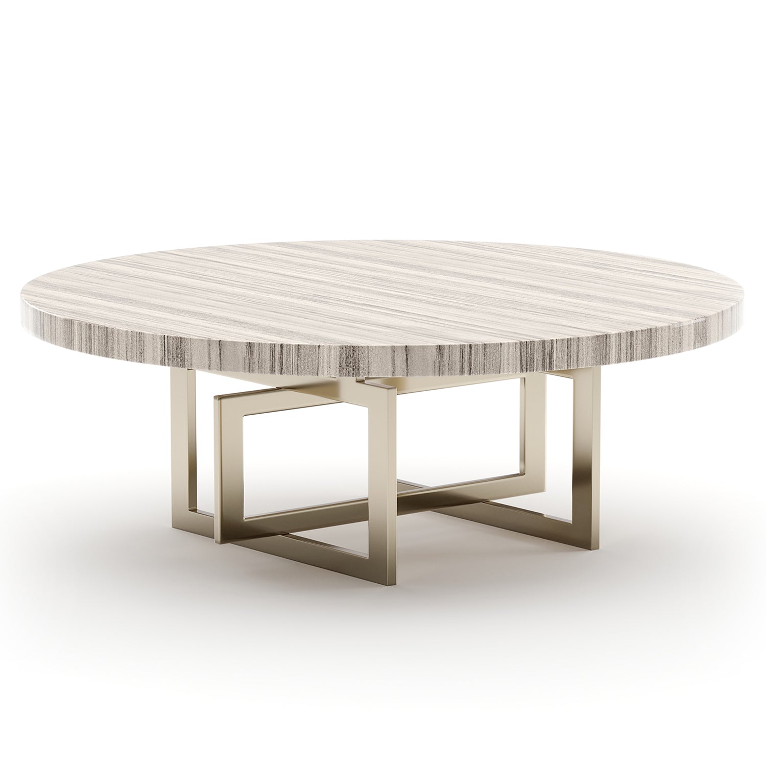 Caracole Wish You Were Here Light 48in Round Cocktail Table