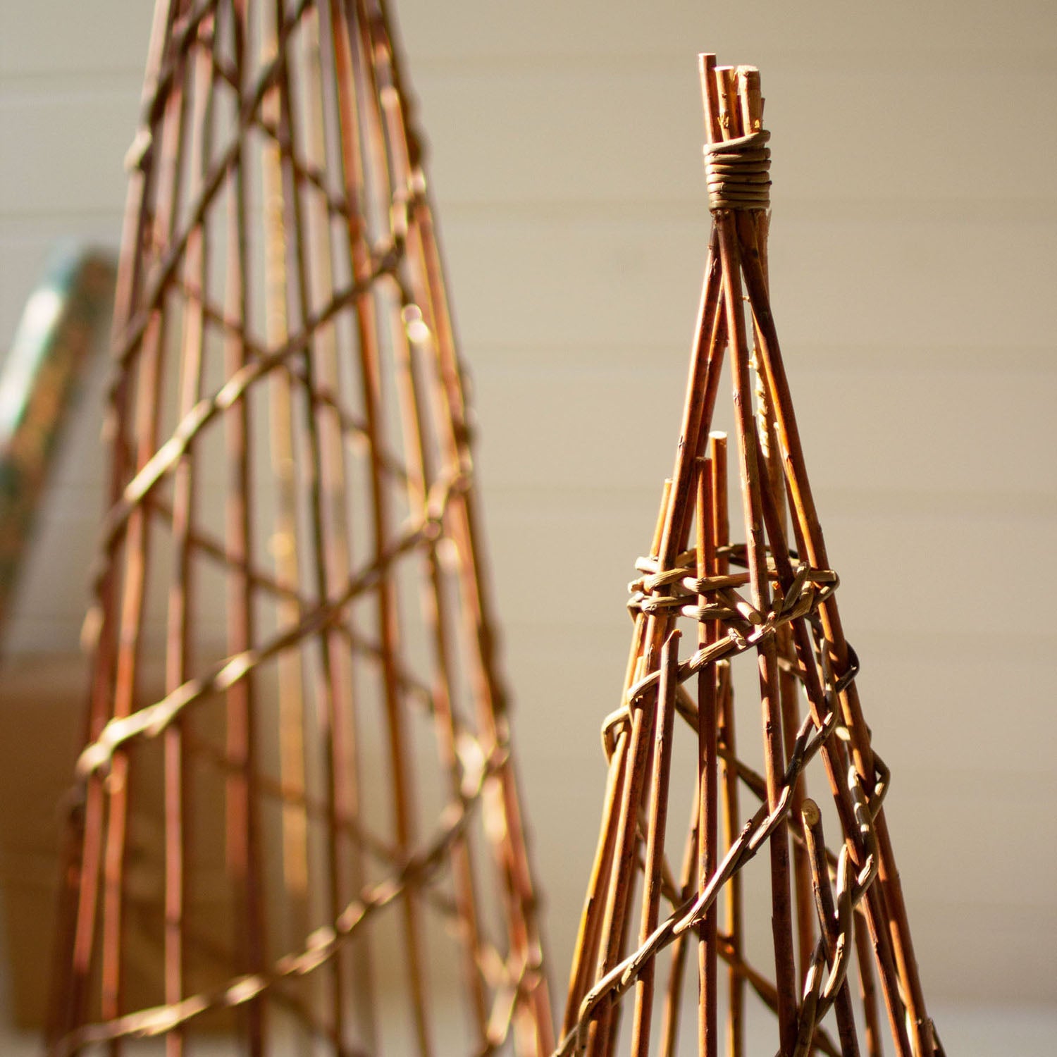 Twig Nesting Christmas Tree Statue Set of 3