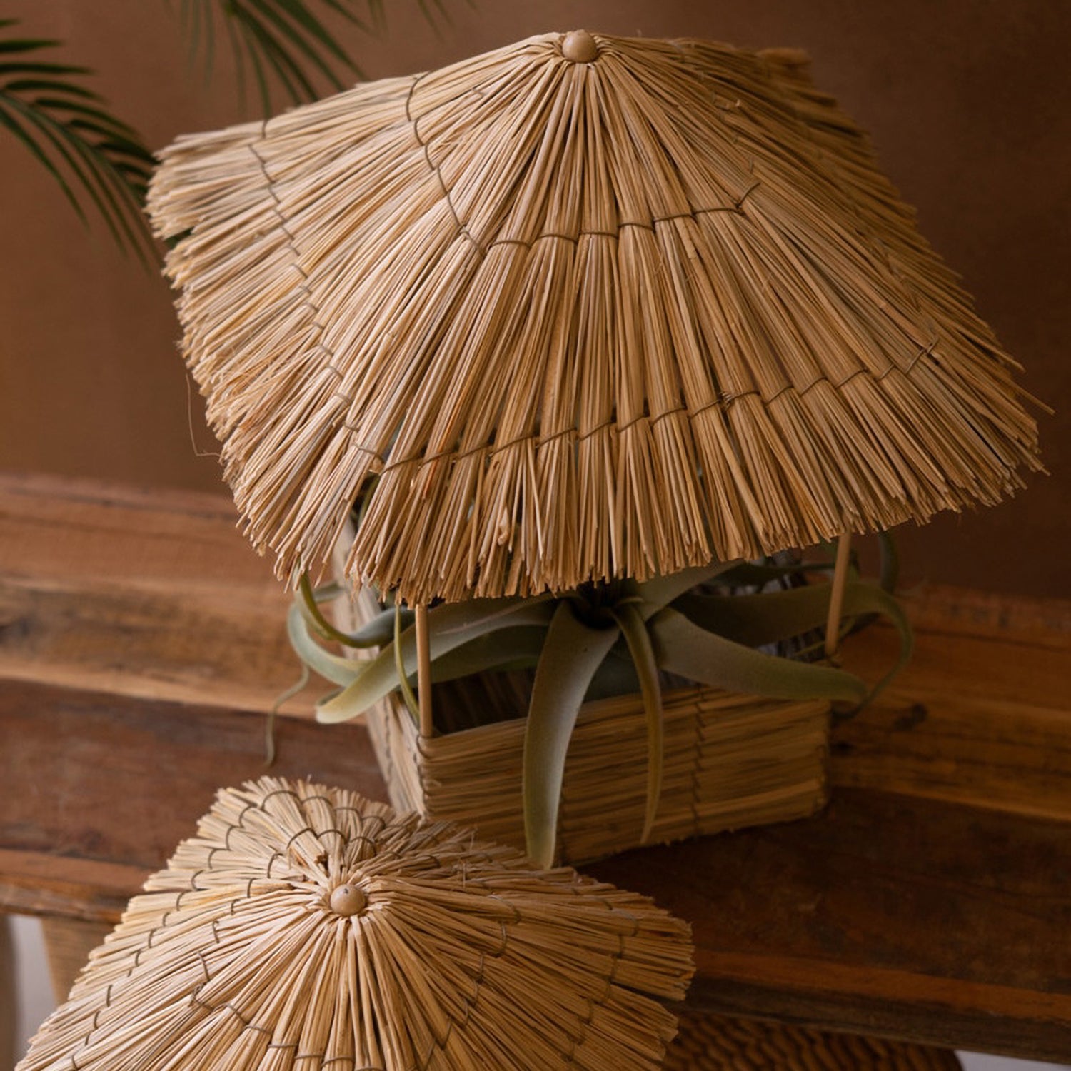 Tiki Hut Planter Set of 2