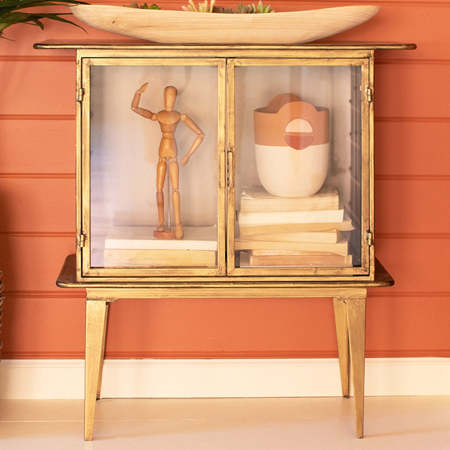 Antique Brass Cabinet