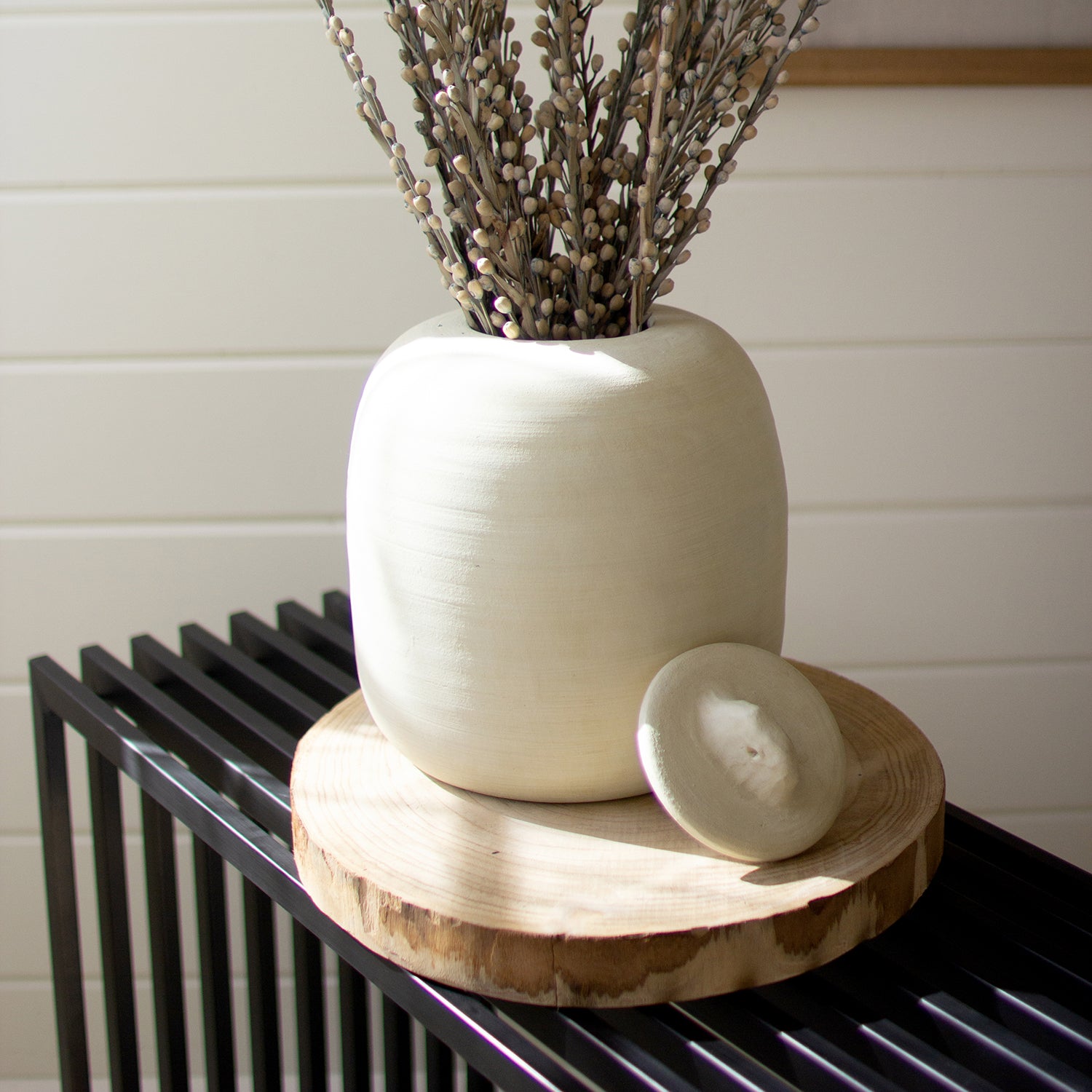 Black Bench Console Table