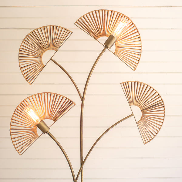 Four Fan Floor Lamp Paynes Gray