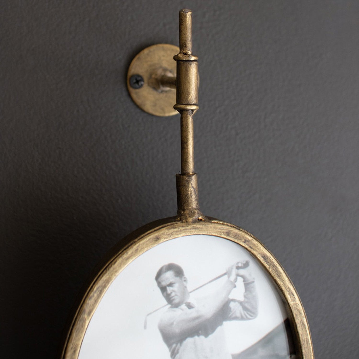 Antique Gold Rotating Wall Mirror and Photo Frames