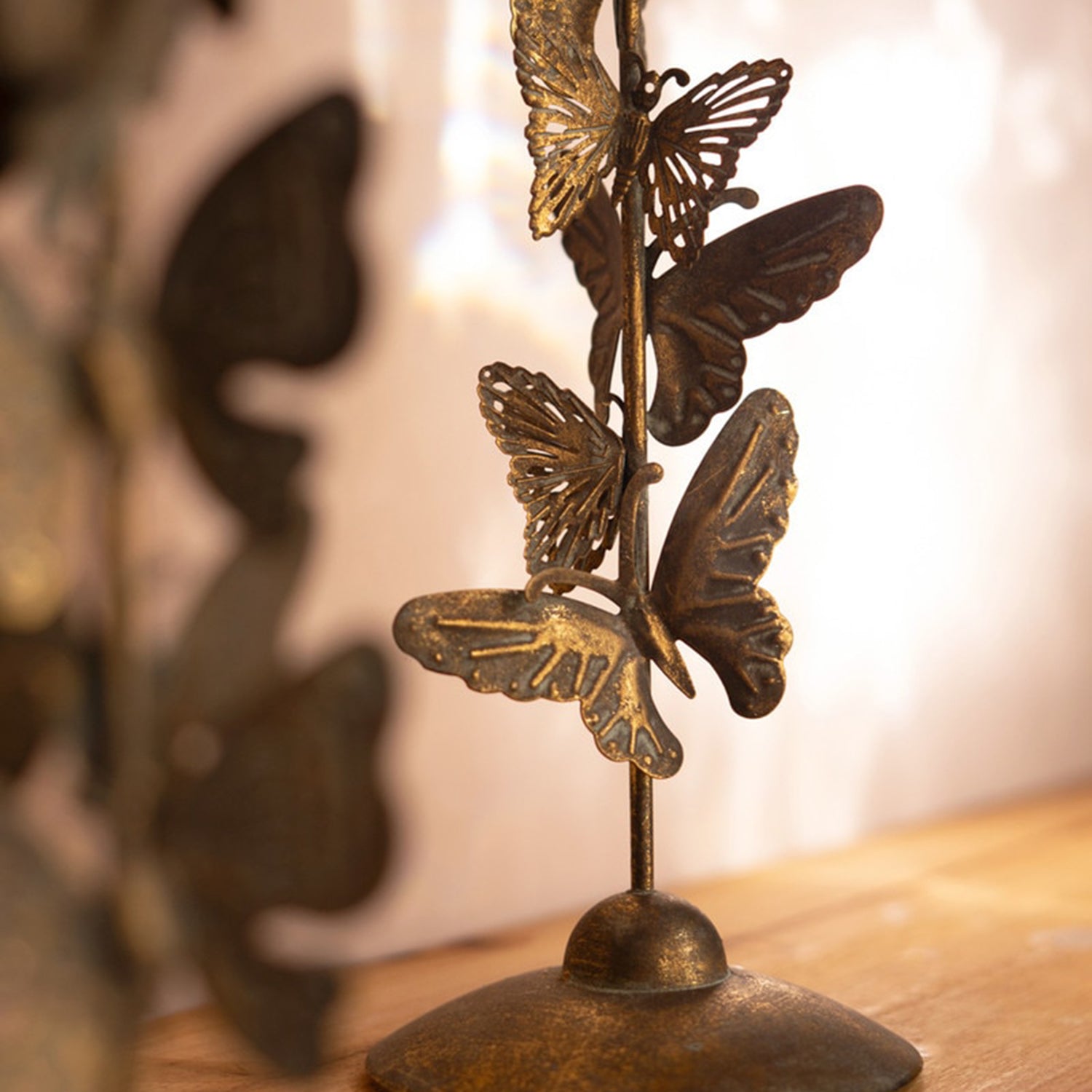 Butterflies Taper Candle Holder Set of 2