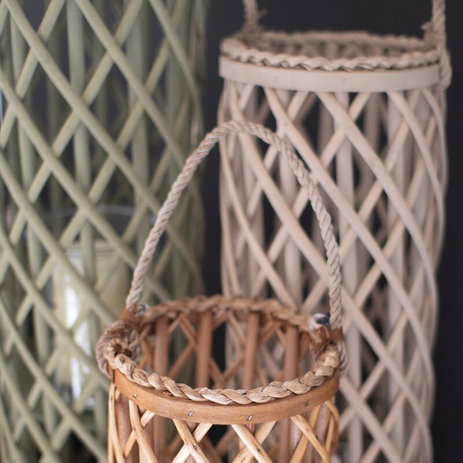 Tall Willow Lantern Set of 3