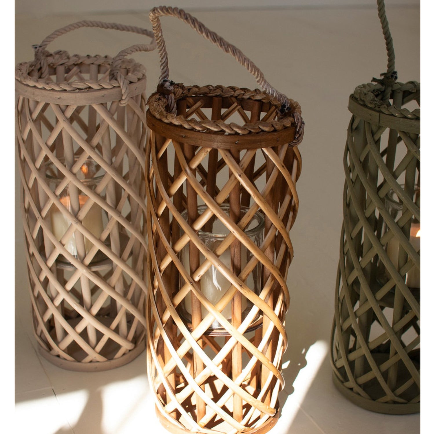 Short Willow Lantern Set of 3