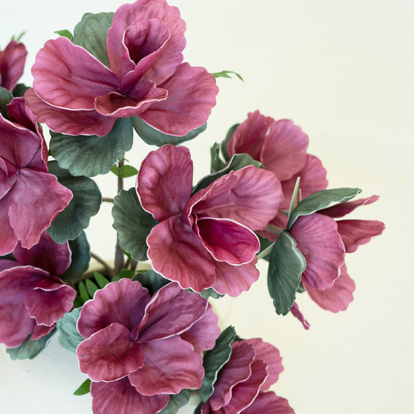 Plum Bloom Faux Plant Stem Set of 6 Paynes Gray