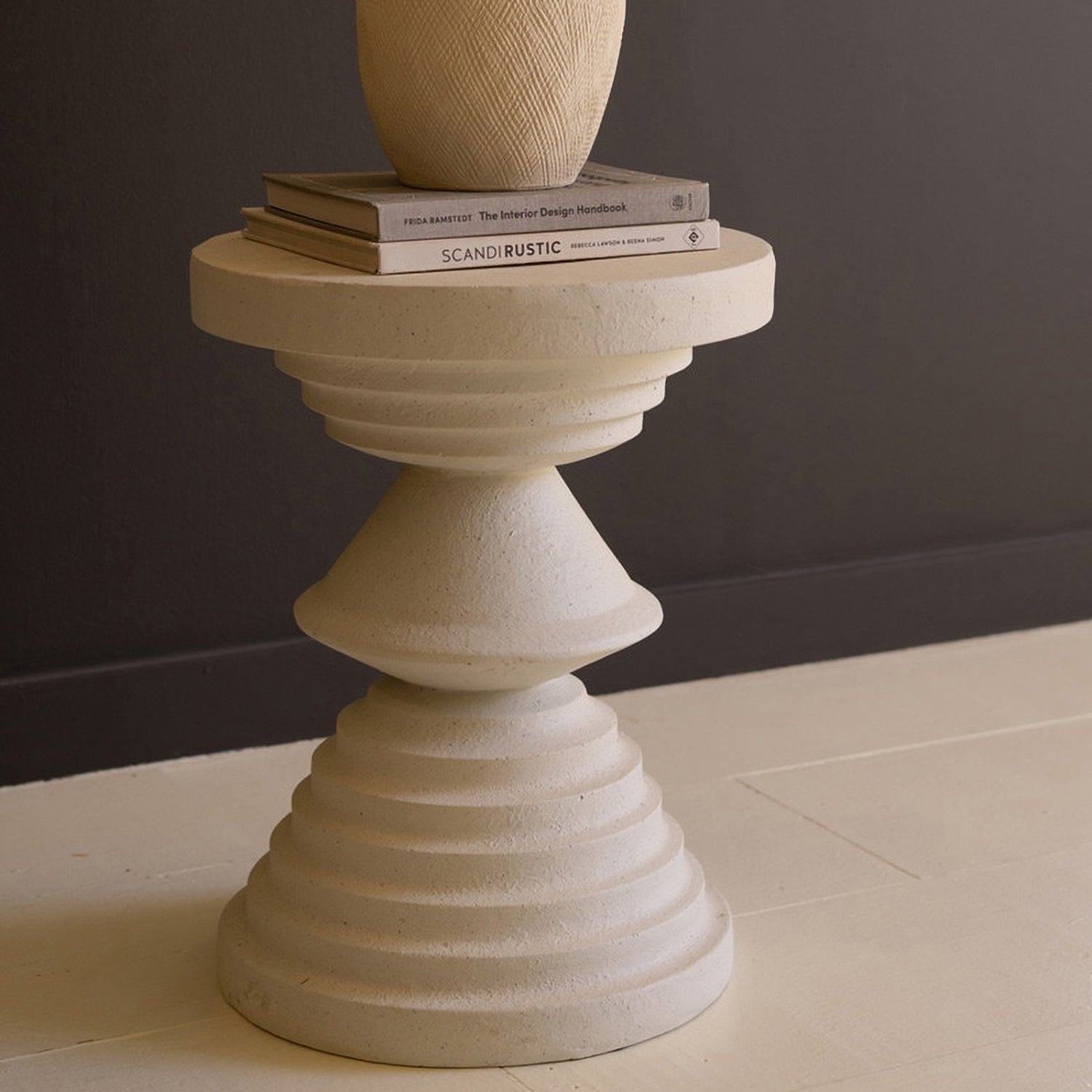 Stone Composite Round Side Table