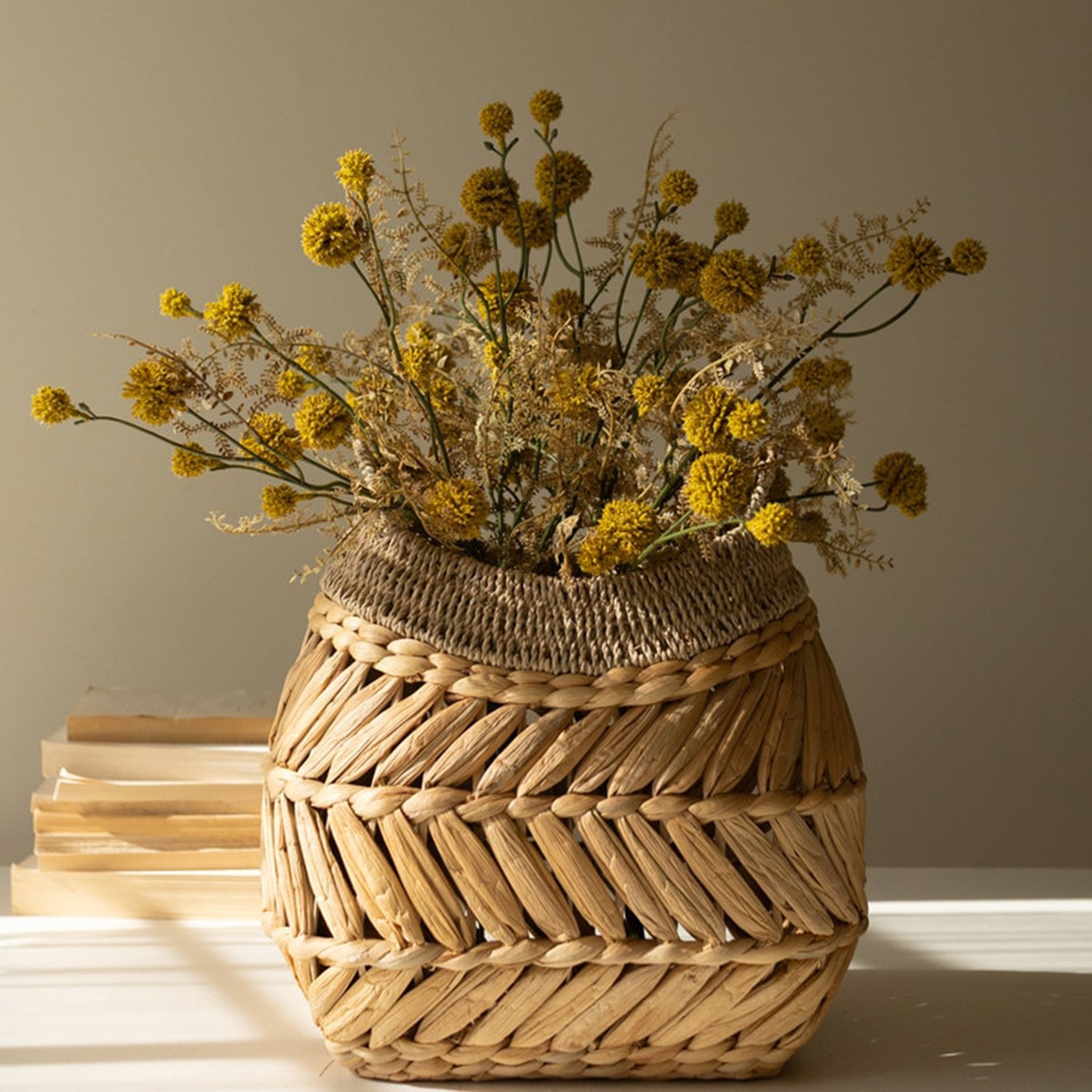 Water Hyacinth Basket with Two Handles