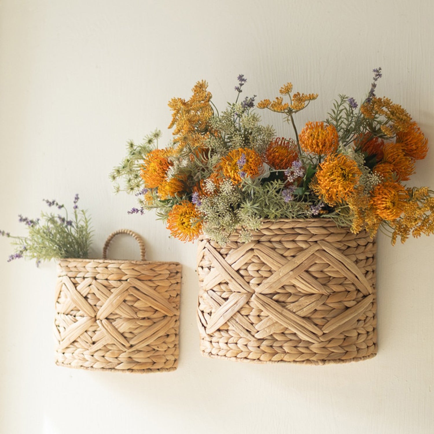 Water Hyacinth Wall Basket Set of 2