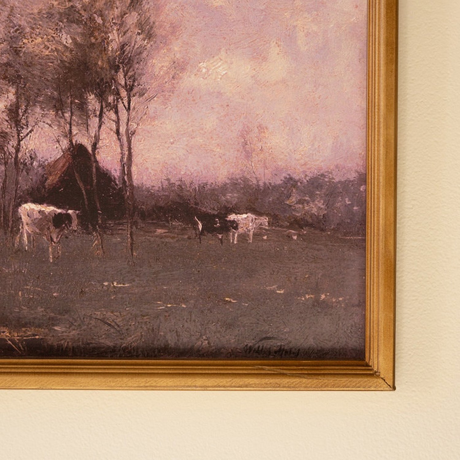 Cows in Field Framed Artwork