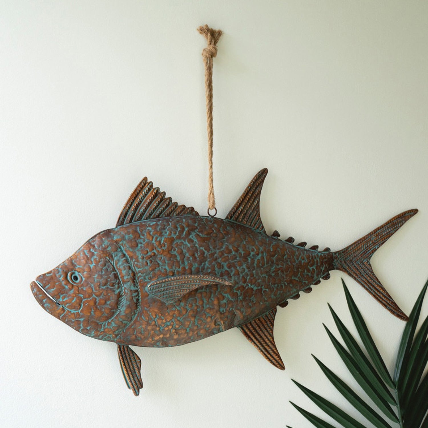 Patina Copper Finish Hanging Tuna