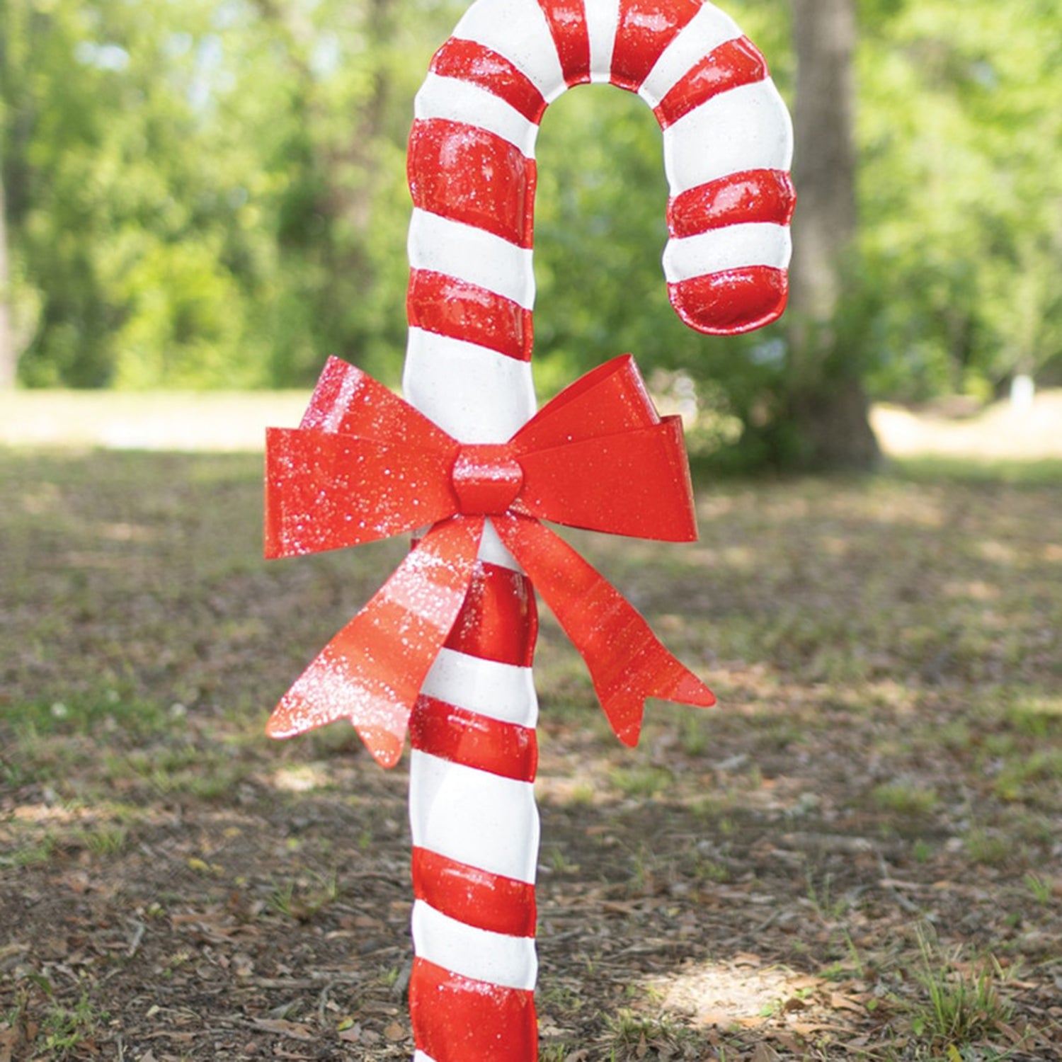 Metal Candycane Yard Stake