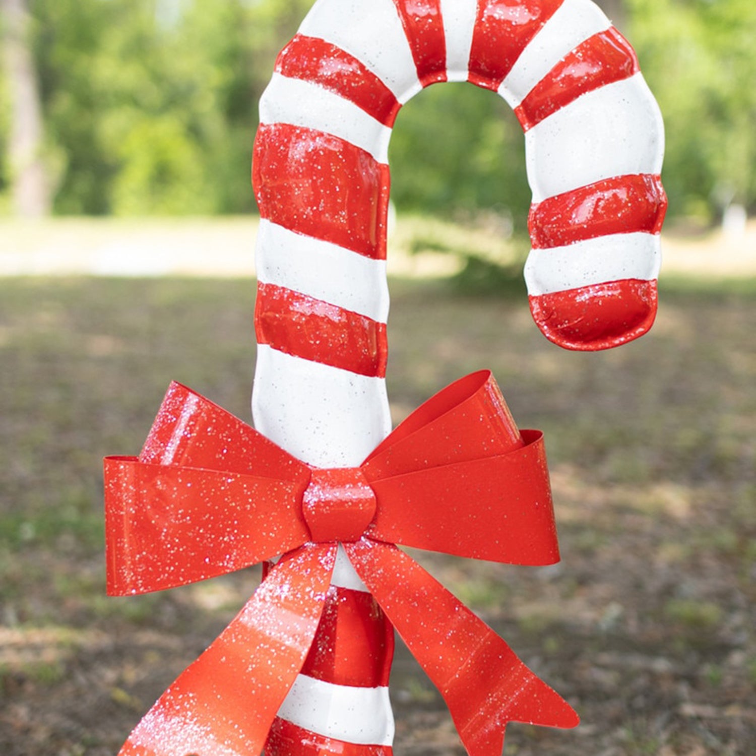 Metal Candycane Yard Stake