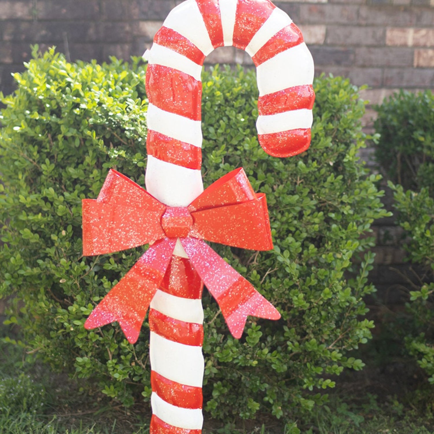 Metal Candycane Yard Stake