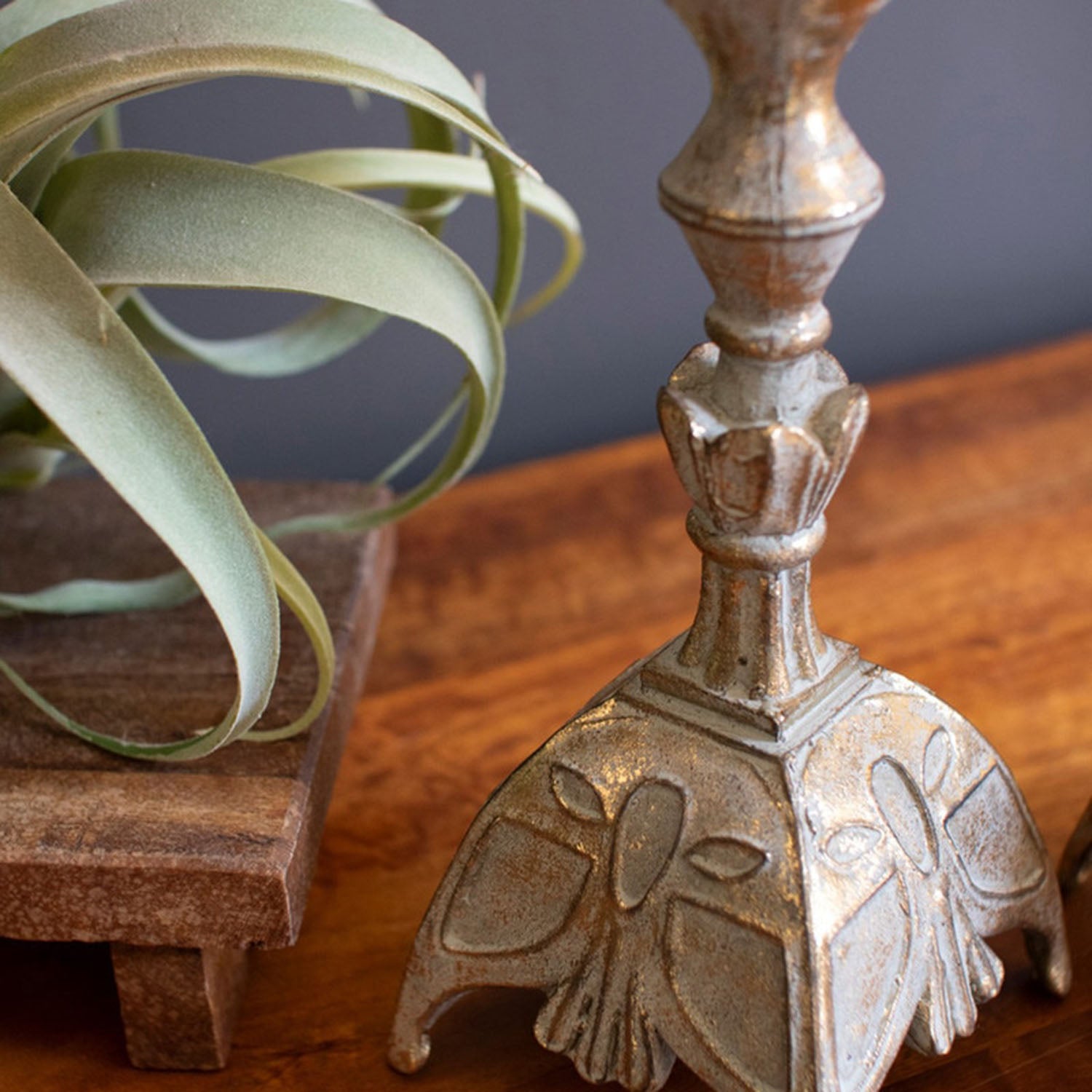 Antique Brass Taper Candle Stand Set of 2