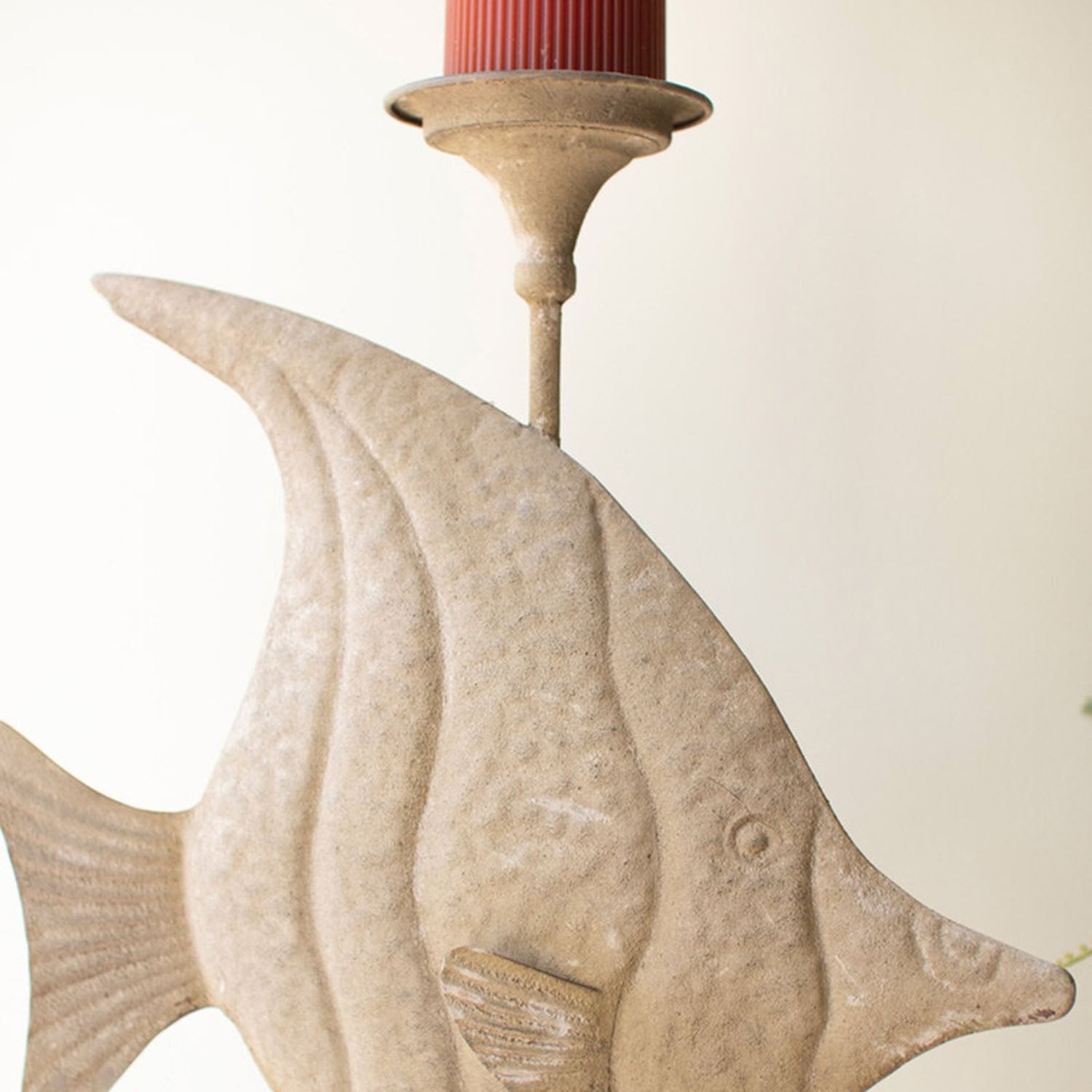 Rustic Fish Candle Holder Set of 2