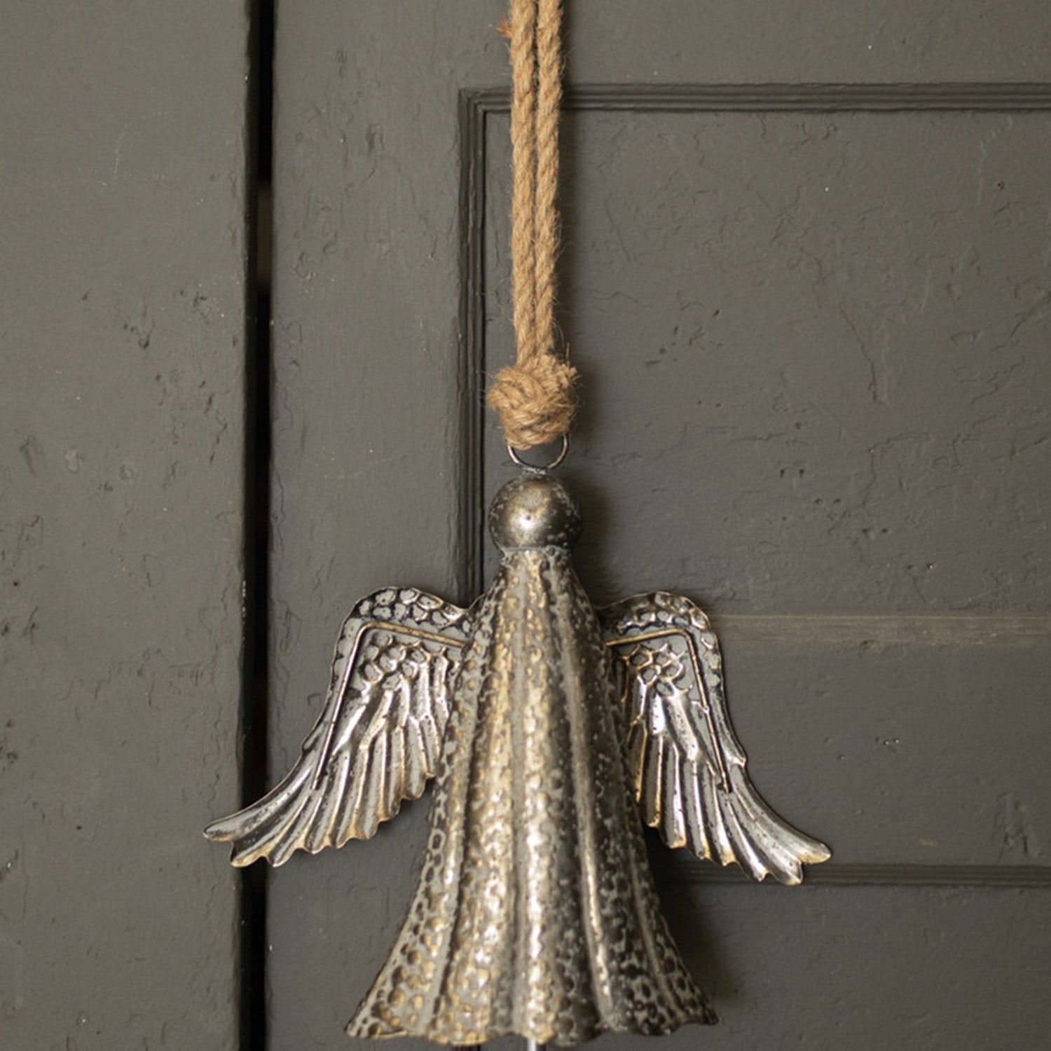 Metal Angel Bell Door Hanger Set of 2