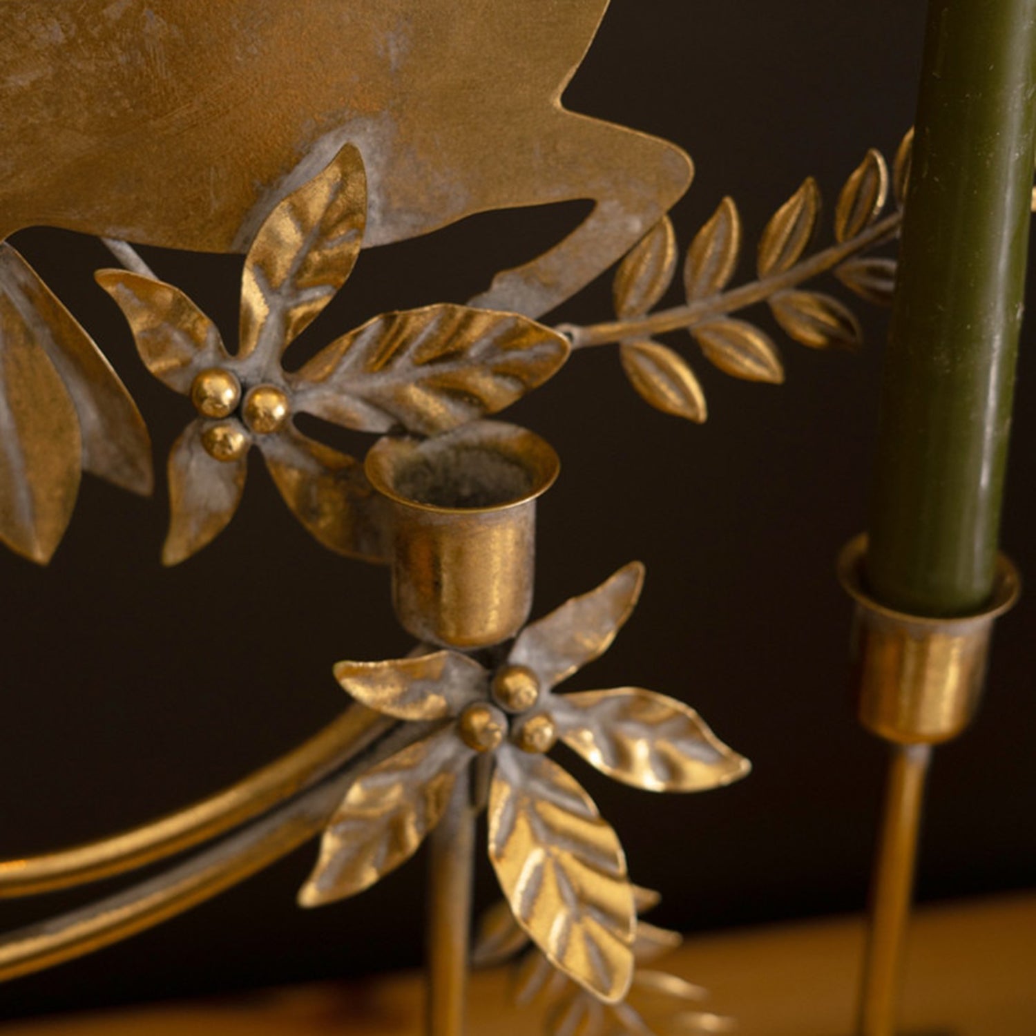 Metal Reindeer Taper Candelabra
