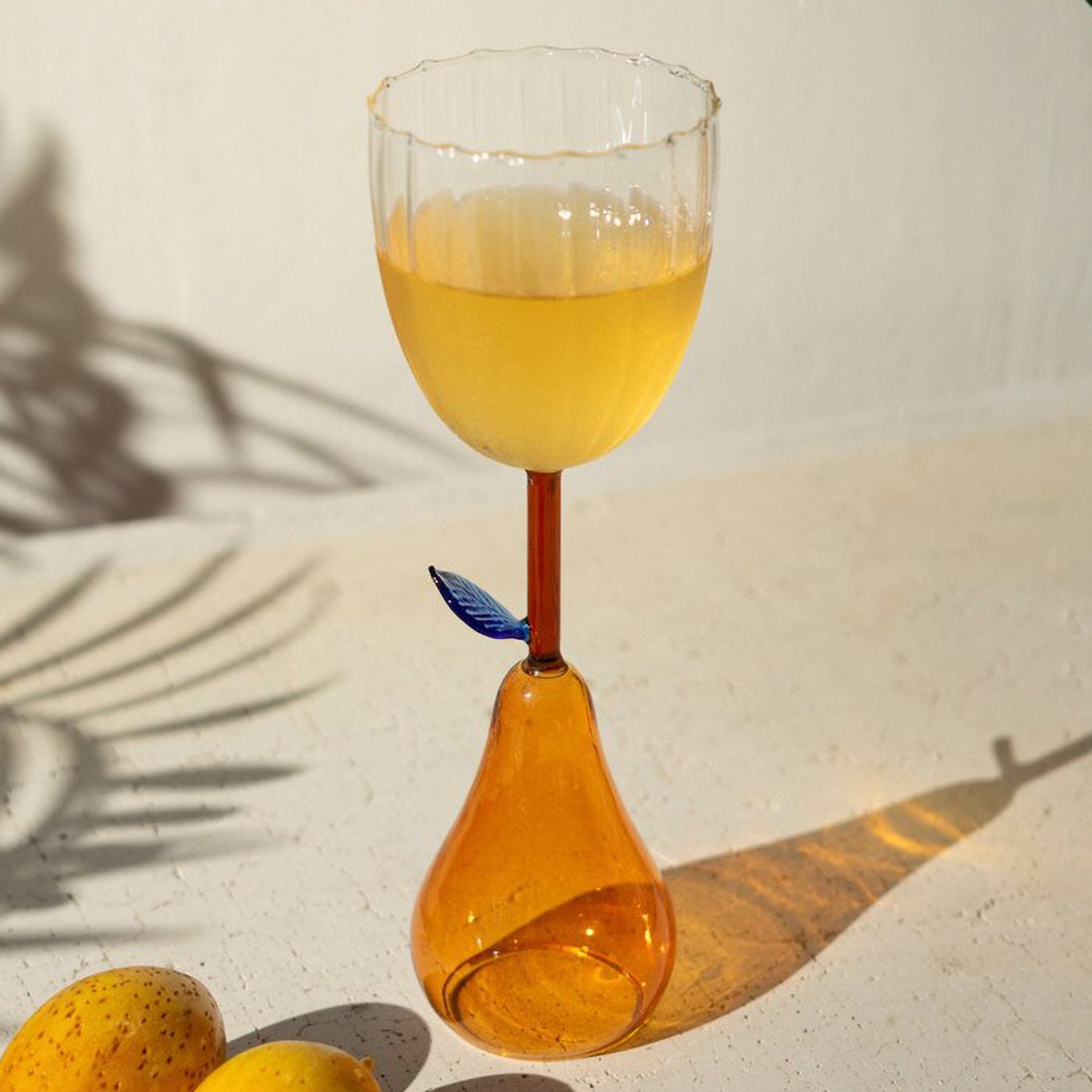 Wine Glass with Pear Base Set of 6