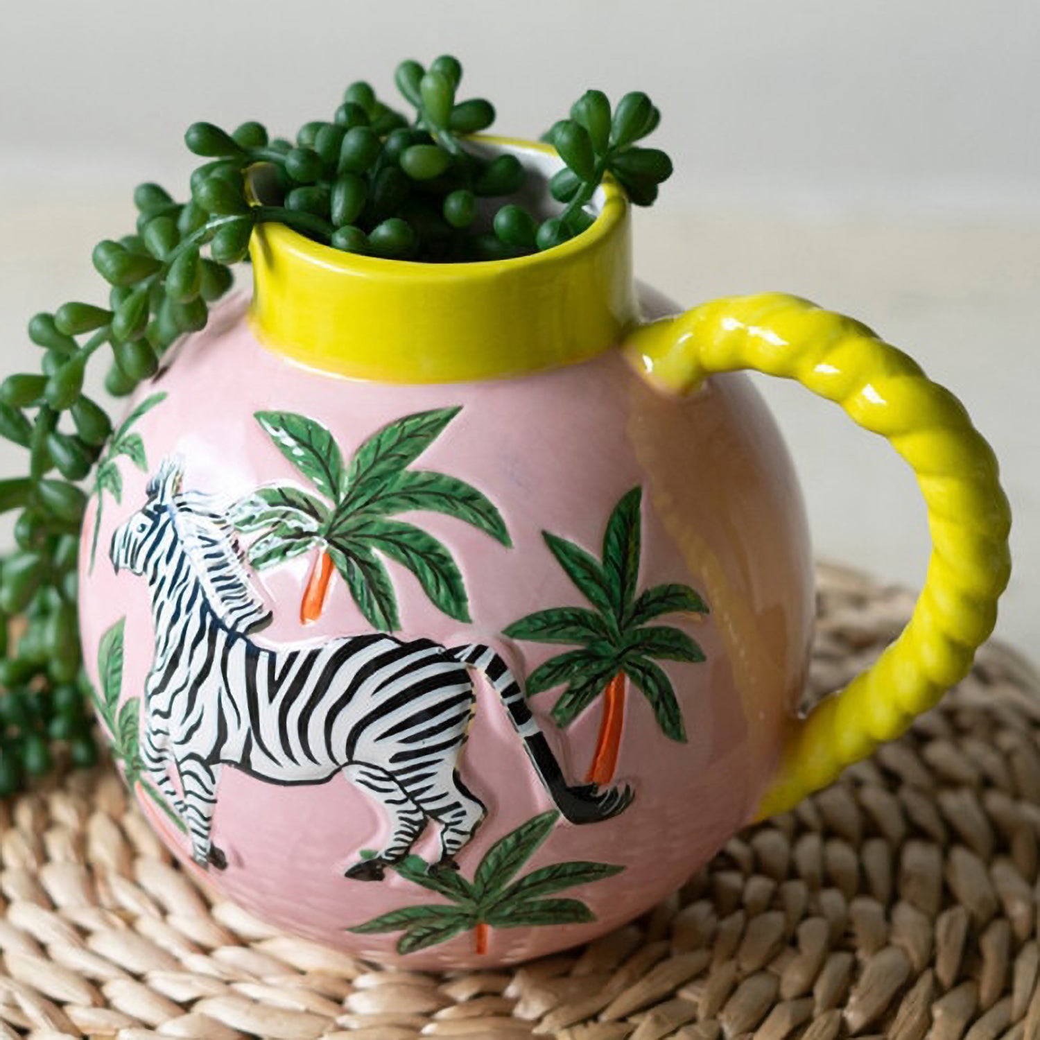 Ceramic Zebra Pitcher